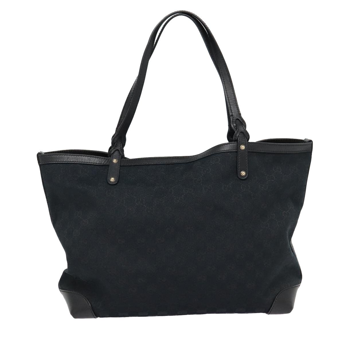 Gucci Gg Canvas Black Canvas Tote Bag (Pre-Owned) Size ONE SIZE - 1 Thumbnail
