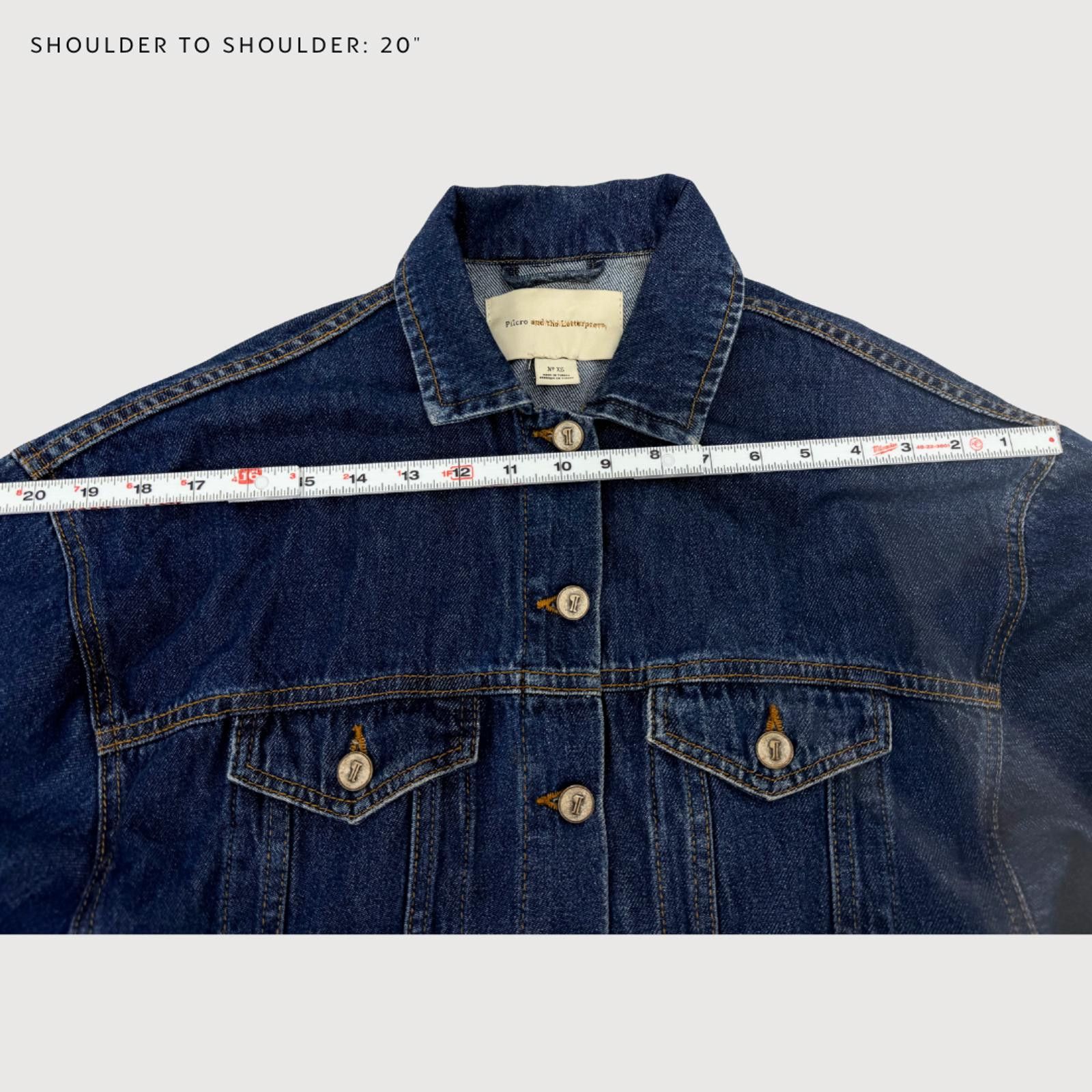 Other Anthro Pilcro Cropped Denim Jacket Dark Wash XS Chic Size XS / US 0-2 / IT 36-38 - 7 Thumbnail