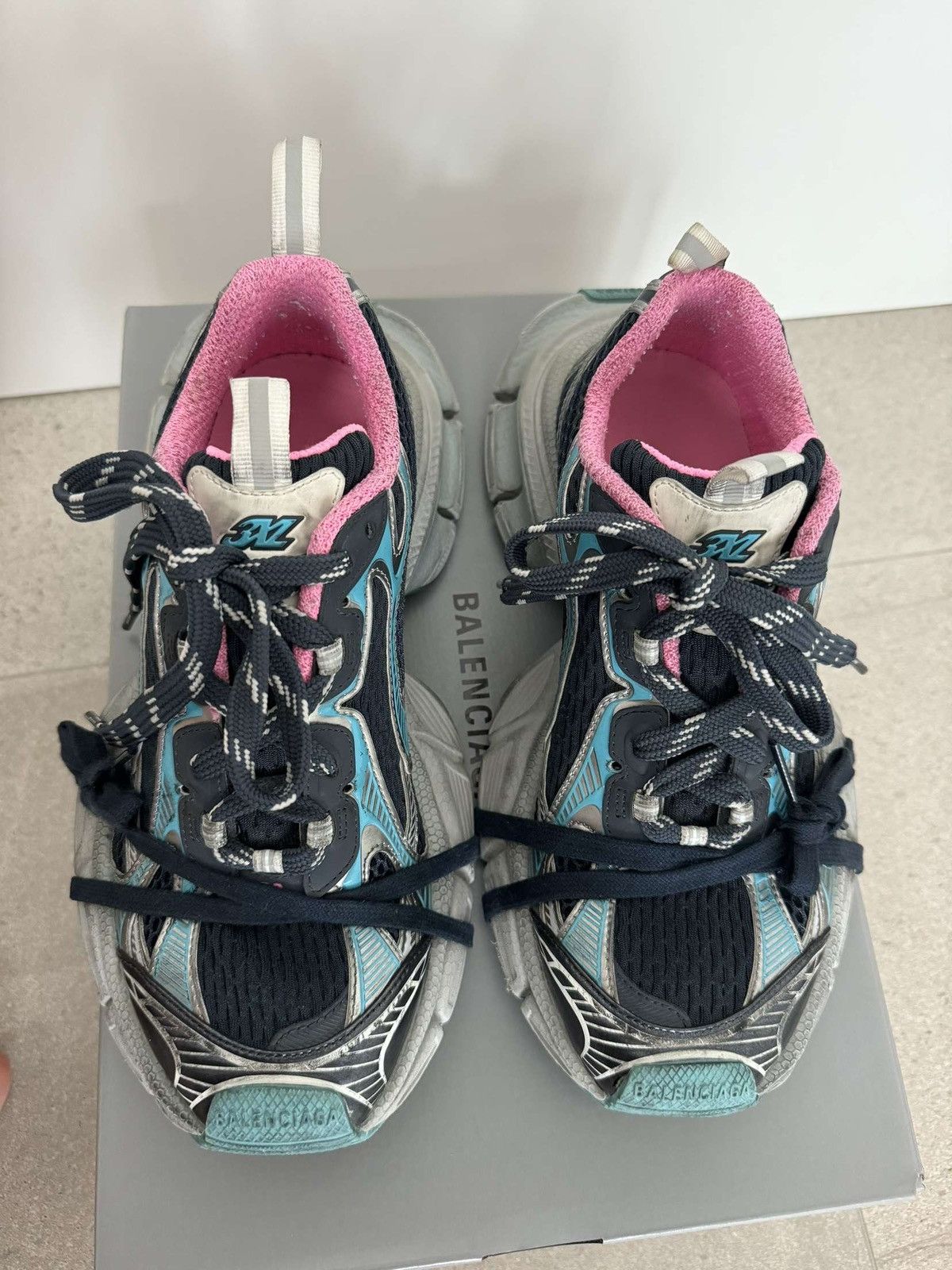 Balenciaga 3XL Sneakers – Grey Mix / Blue / Pink