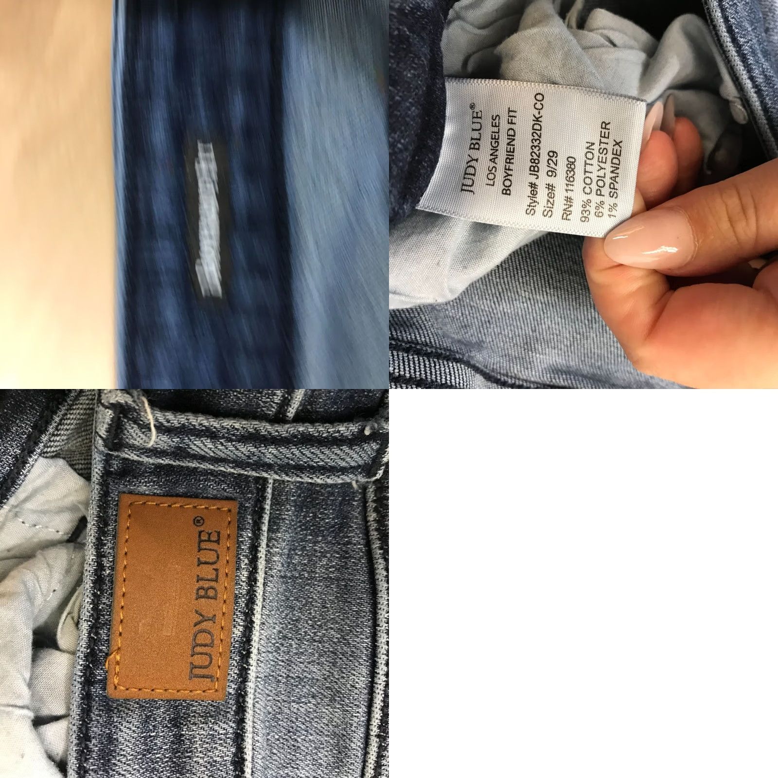 Denime Judy Blue Jeans Womens 29 WOMEN DISTRESSED BOYFRIEND FIT DENIM Size 29" - 8 Thumbnail