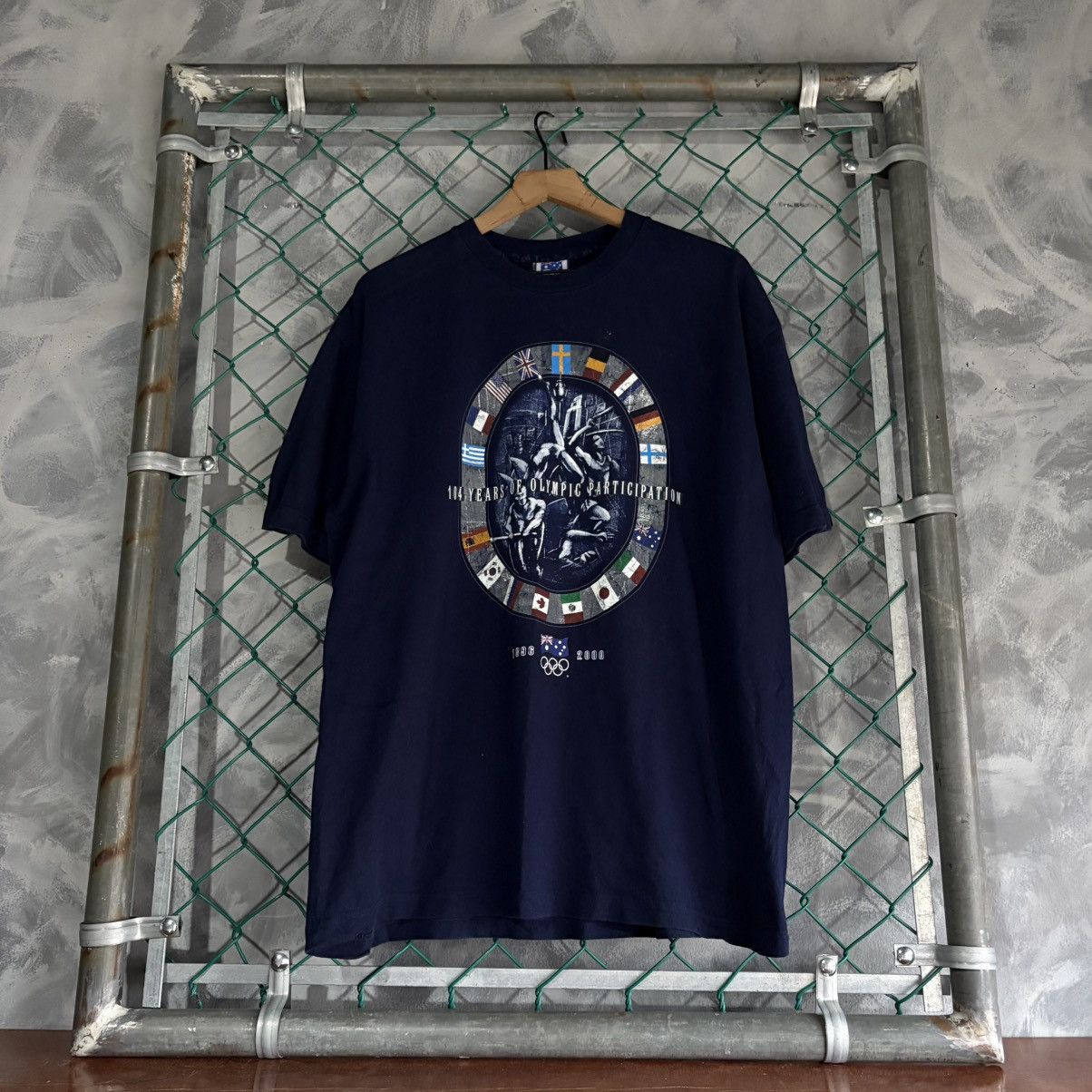 Vintage Vintage Sydney Olympics T Shirt Navy Blue Australia Bonds Size US XL / EU 56 / 4 - 1 Thumbnail