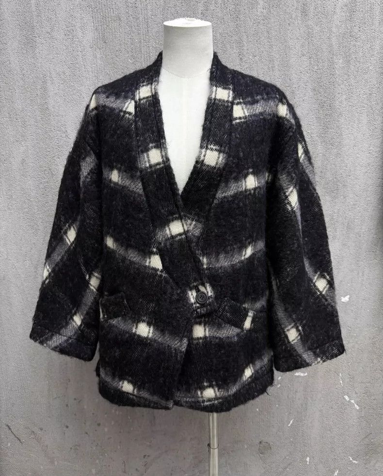 Issey Miyake Issey Miyake Black and white wool blended coat Size M / US 6-8 / IT 42-44 - 1 Thumbnail