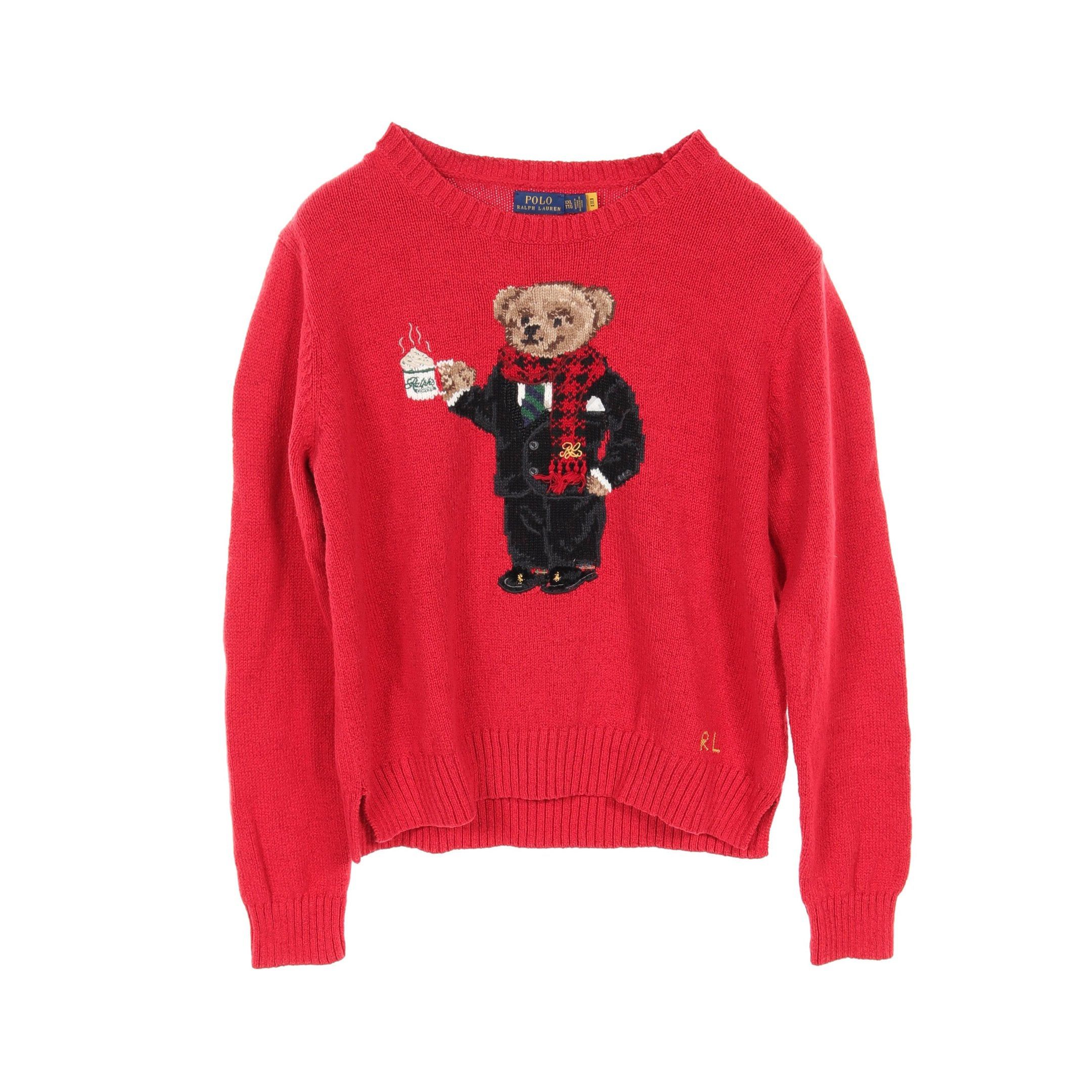Ralph Lauren Ralph Lauren Polo Bear Ralph'S Coffee Knit Cotton Red Size ONE SIZE - 1 Thumbnail