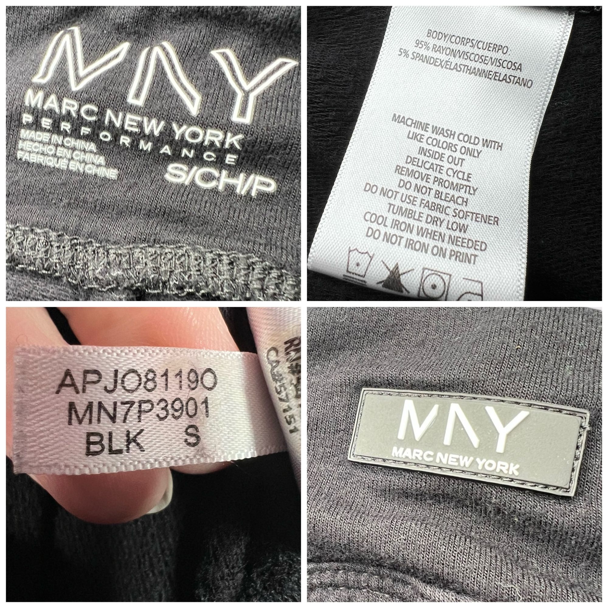 Designer Marc New York MNY Black Leggings Gold + White Stripes Small Size 28" / US 6 / IT 42 - 4 Thumbnail