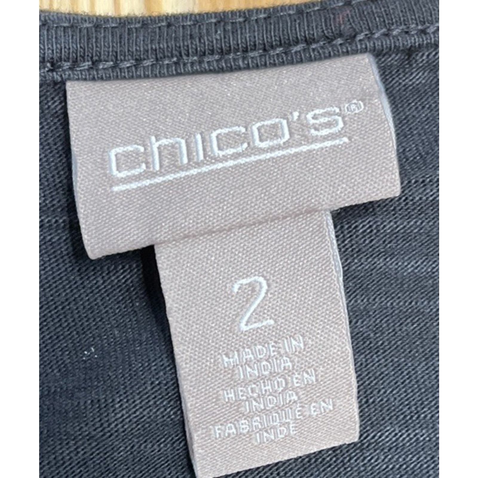 Chicos Chico's Black Scoop Neck Knit Top Size 2 Large Size L / US 10 / IT 46 - 6 Thumbnail