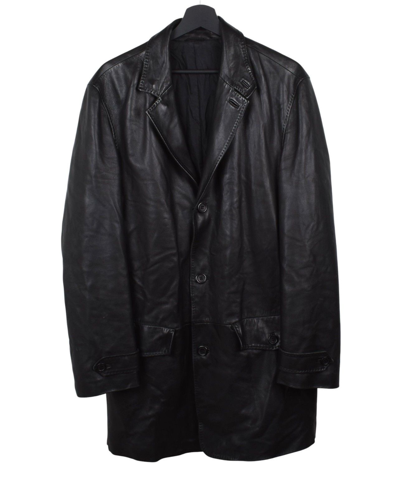 Ermenegildo Zegna Ermenegildo Zegna Leather Men Coat Size IT50-L, S1778 Size US L / EU 52-54 / 3 - 1 Thumbnail