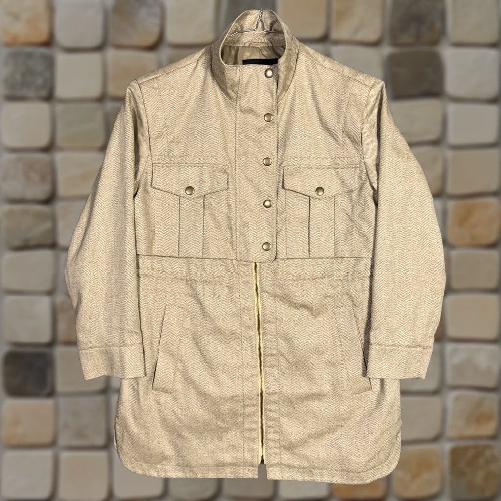 Banana Republic Banana Republic Jacket M Herringbone Utility Linen Full Zip Barn 80 Size M / US 6-8 / IT 42-44 - 1 Thumbnail