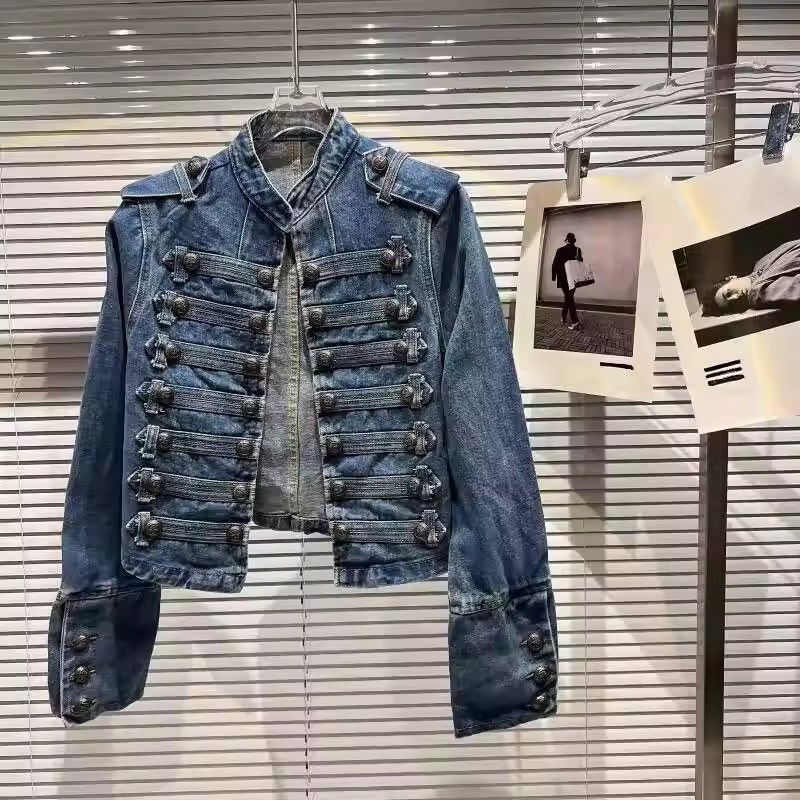 Japanese Brand Vintage Military-Inspired Denim Jacket – Bold, Structured Size US M / EU 48-50 / 2 - 2 Thumbnail