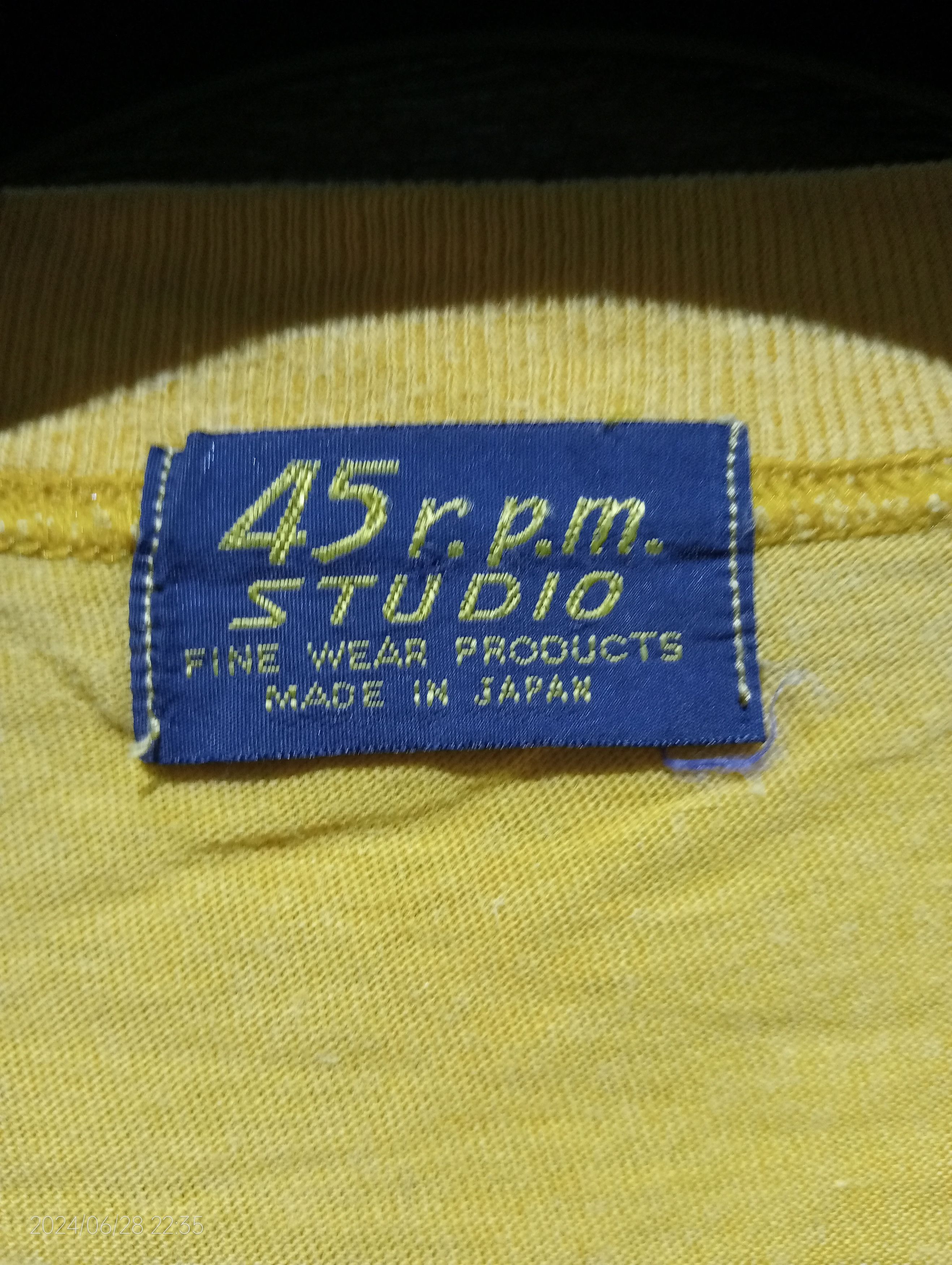 45rpm Vintage Single Stitch 45 r.p.m. Studio Crew Tee Size US M / EU 48-50 / 2 - 8 Thumbnail
