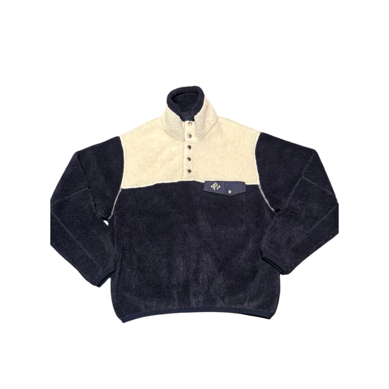 Polo Ralph Lauren Polo Ralph Lauren Sweatshirt 1/4 Zip Snap Pullover Small Blue/White Classic Unisex Adults Long Sleeve Knit Cotton Fleece Logo 2020s Size US S / EU 44-46 / 1 - 2 Thumbnail