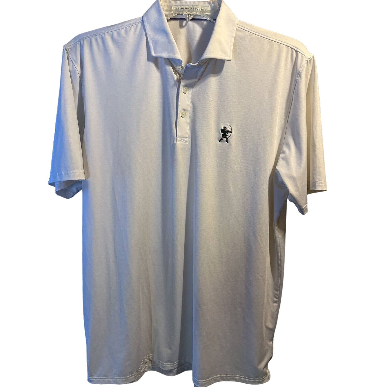 Other Holderness & Bourne Mens XL White Polyester Blend Polo Shirt Size US XL / EU 56 / 4 - 1 Thumbnail