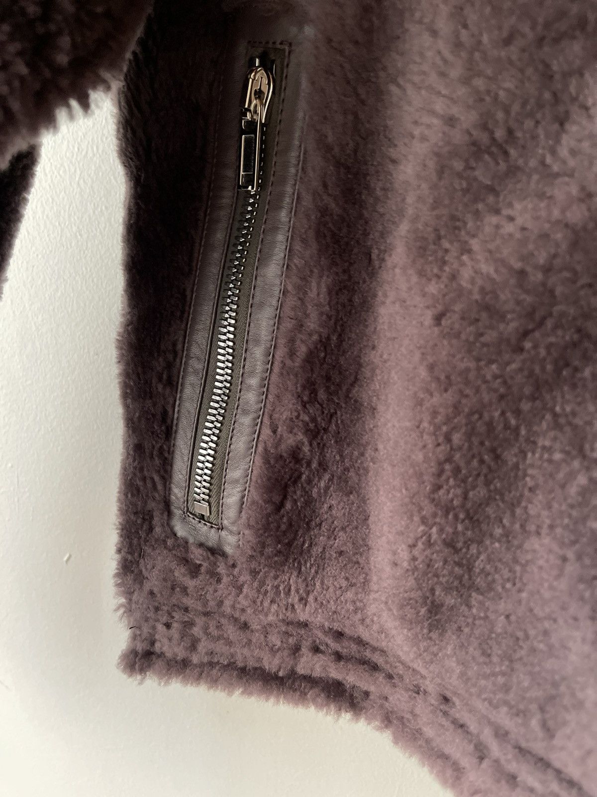Rick Owens FW23 Luxor Reversible Shearling Sealed Jacket Amethyst Size US M / EU 48-50 / 2 - 9 Thumbnail