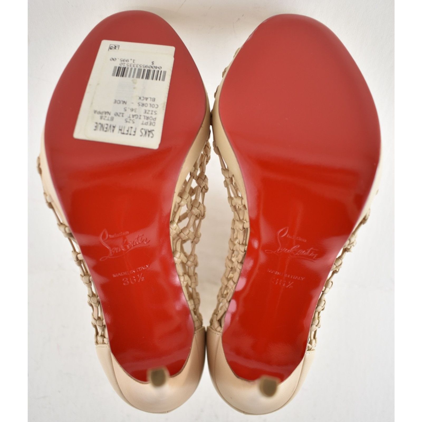 Christian Louboutin Christian Louboutin Porligat 120 Nu Nude Beige Caged Size US 6.5 / IT 36.5 - 13 Thumbnail