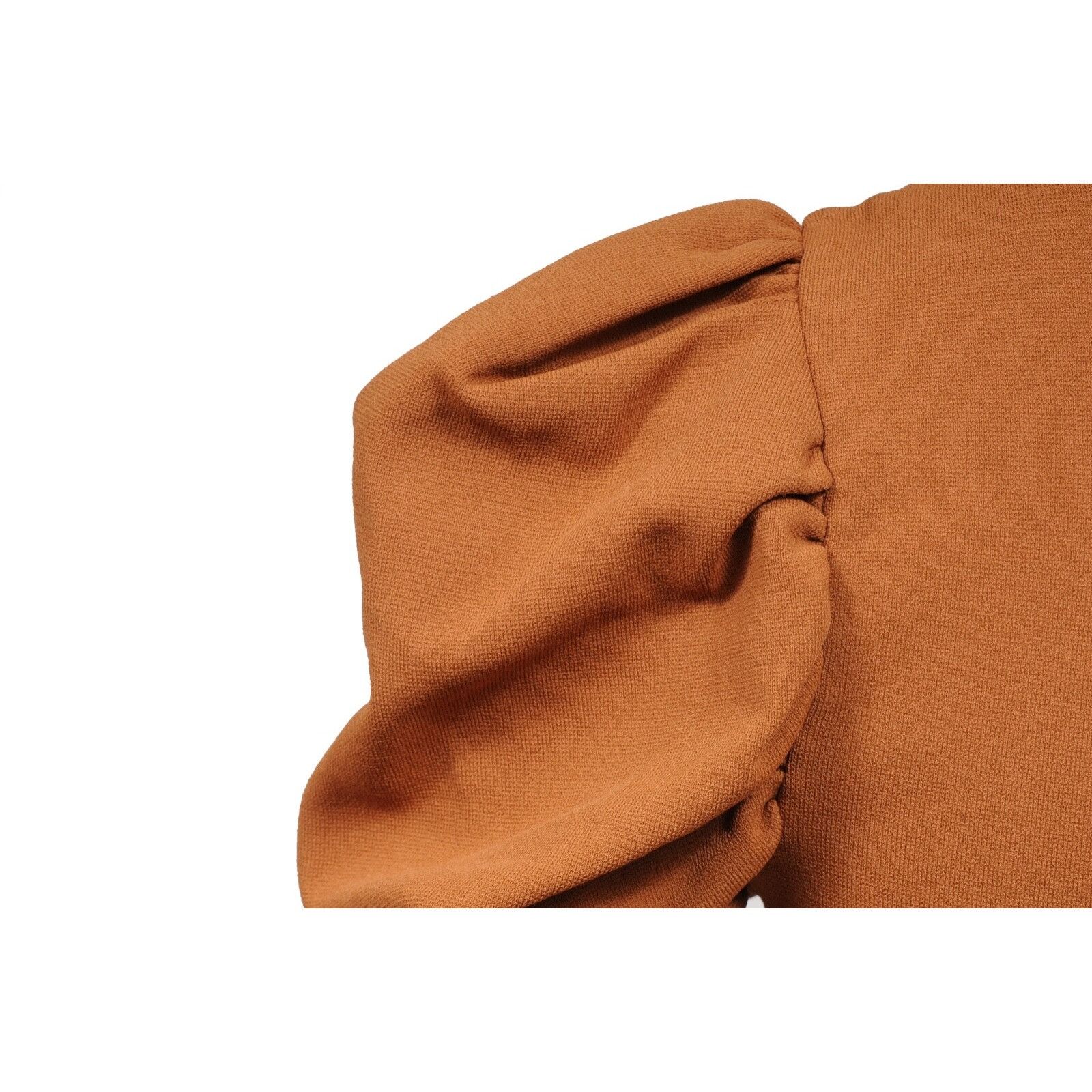 Stella McCartney Ruched Shoulder Midi Dress Size 42 Brown Size M / US 6-8 / IT 42-44 - 7 Thumbnail