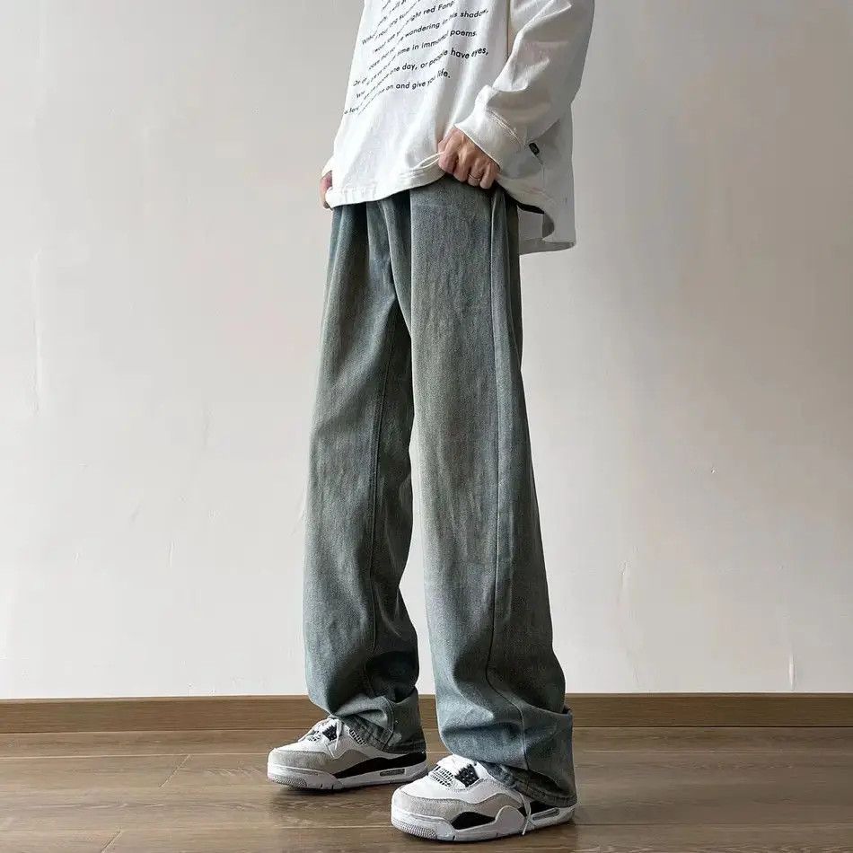 Japanese Brand Retro loose straight leg micro flared jeans Size US 32 / EU 48 - 4 Thumbnail