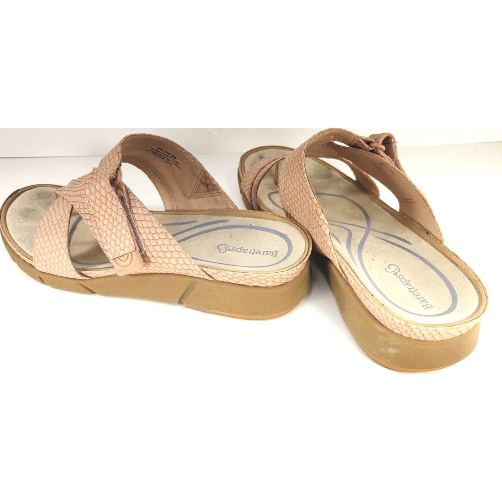 Vintage Baretraps Nalani Women's 9M Pink Reptile Casual Comfort Slide Sandals Size US 9 / IT 39 - 5 Thumbnail