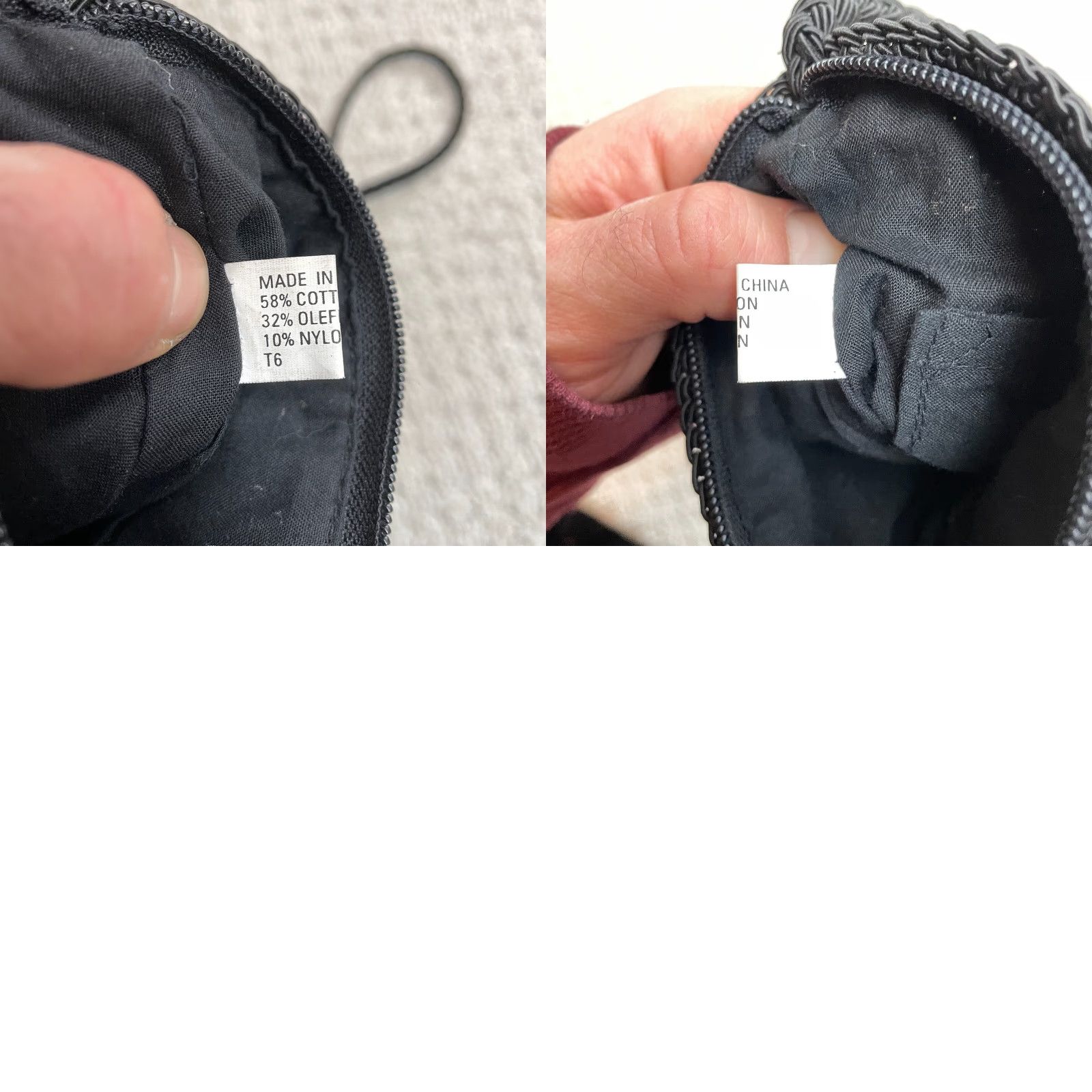 Vintage Unbranded Small Pouch Bag Shoulder Strap Black Zip Pocket Satin Knit Elastolefin Rhinestones Bag Size ONE SIZE - 8 Thumbnail