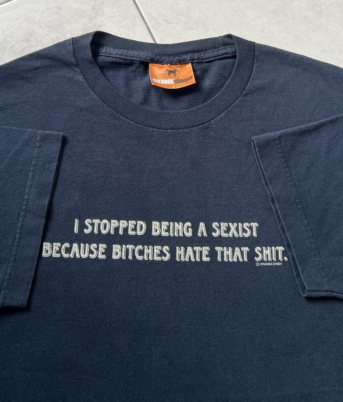 Vintage "I STOP BEING A SEXIST" Fonts Tees Size US L / EU 52-54 / 3 - 1 Thumbnail