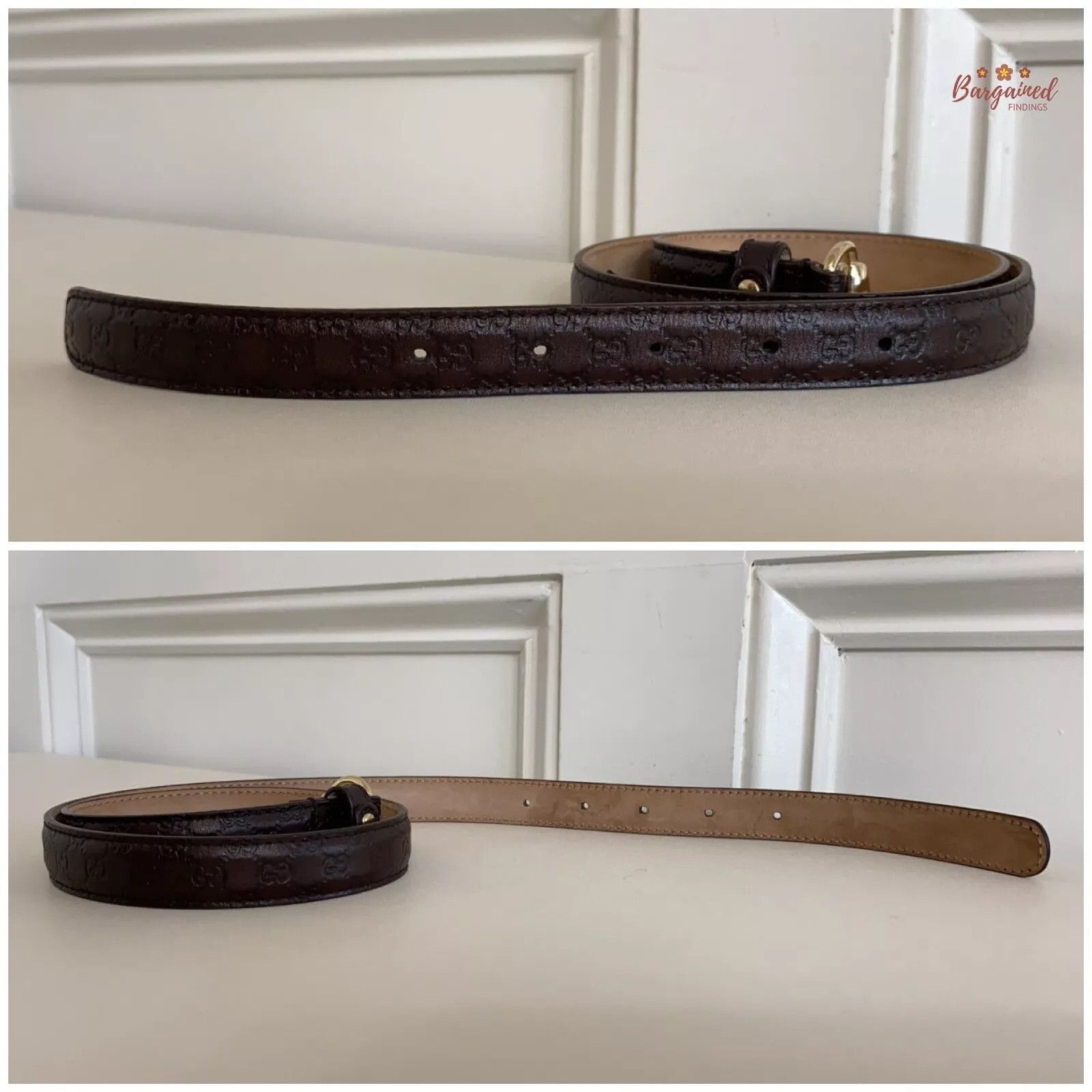 Gucci Gucci Microguccissima Leather Slim Horsebit Buckle Belt Size 26 - 8 Thumbnail