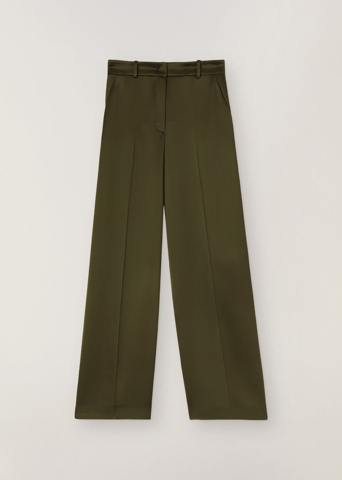 image of Loro Piana O1Loc1C0224 Refined Silk Trouser In Green, Women's (Size 34)
