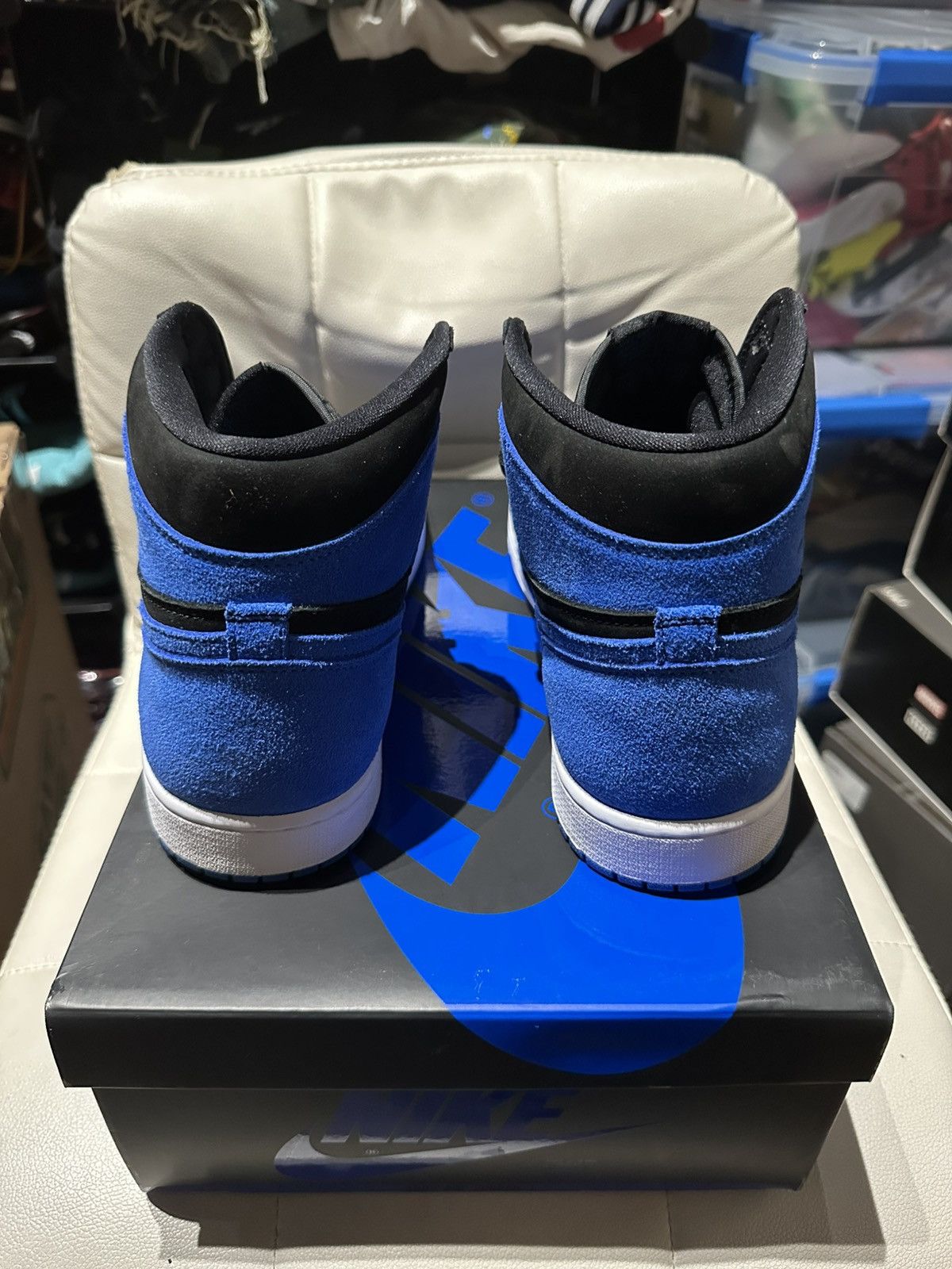 Nike Nike Air Jordan 1 High Royal Black Men Sz 12 DZ5485-042 Used Size US 12 / EU 45 - 4 Thumbnail