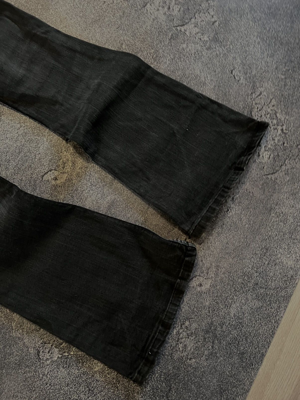 Japanese Brand CRAZY Underground Flared Y2K Archive Jean Avan-Garde Drip 90 Size US 29 - 6 Thumbnail