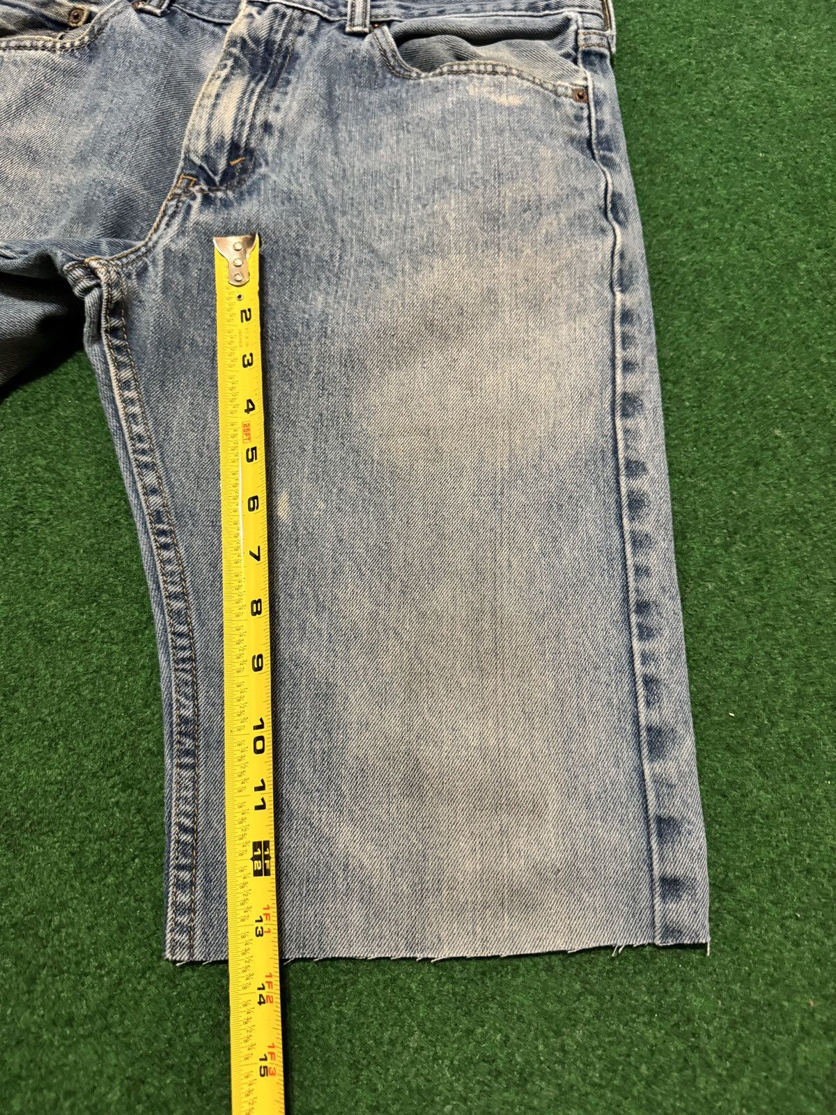 Levi's Y2K Levi Cutoff Jorts Regular Fit Grunge Skater Denim Shorts Size US 33 - 6 Thumbnail