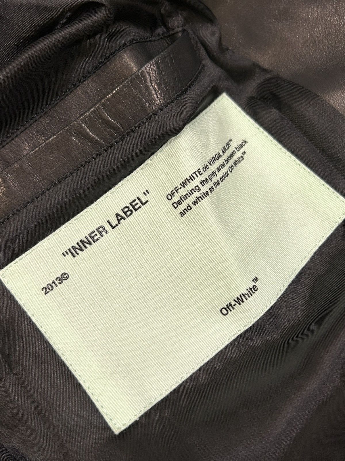 Off-White Off-White Blurred Logo Leather Trench Coat Size US L / EU 52-54 / 3 - 5 Thumbnail