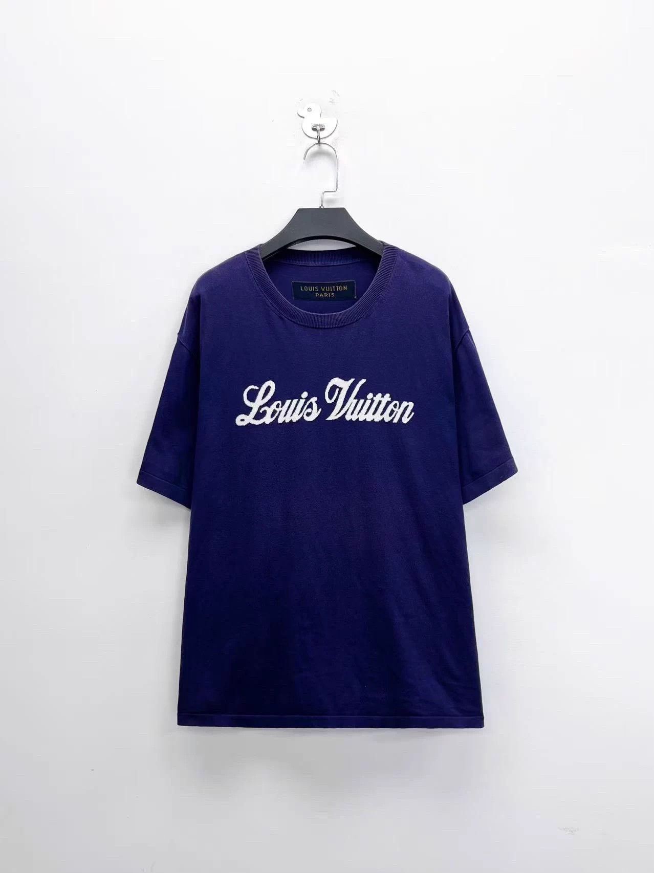 Louis Vuitton LV logo jacquard knit short sleeve L unisex 98 new Size US L / EU 52-54 / 3 - 1 Thumbnail