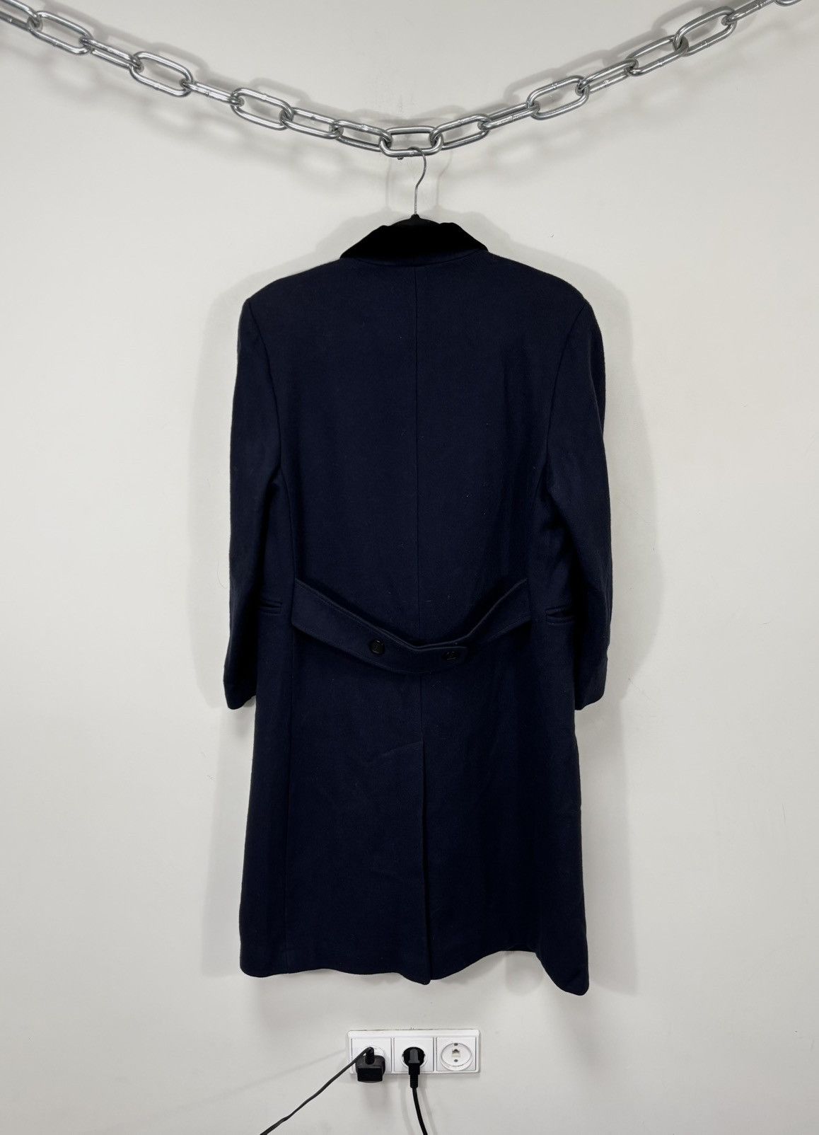 Other Vintage Lorovi Women’s Navy Blue Double Breasted Wool Coat Size XL / US 12-14 / IT 48-50 - 2 Thumbnail