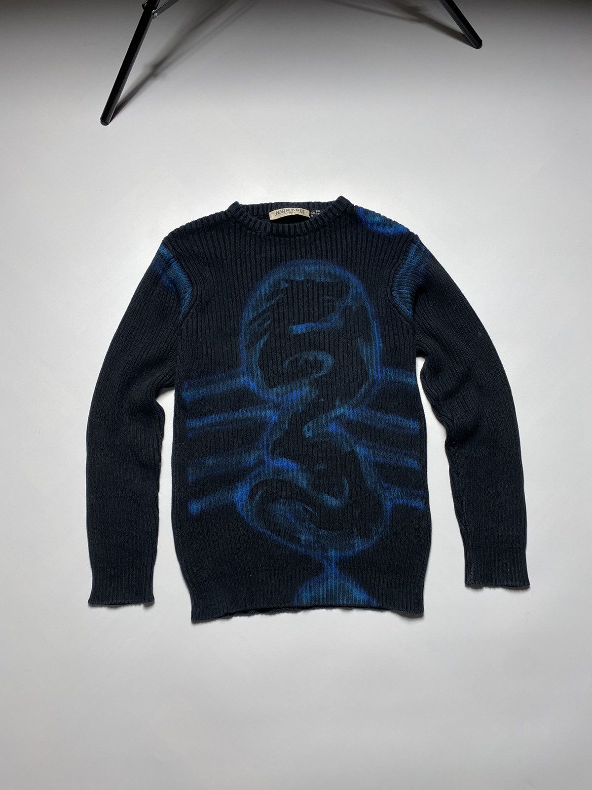 Japanese Brand × Seditionaries VINTAGE JOHN F.GEE Y2K AVANGARDE KNIT PRINTED PUNK SWEATER Size US M / EU 48-50 / 2 - 1 Thumbnail