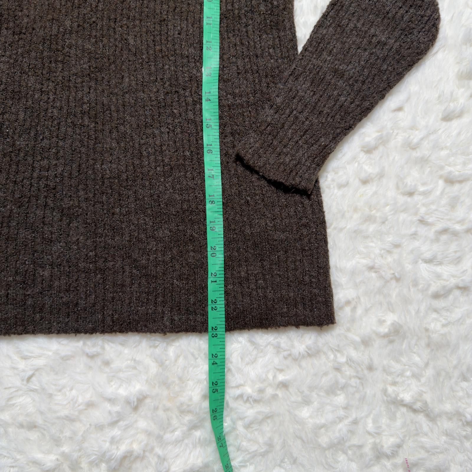 Other Vintage Rafaella Brown Bouclé Knit Sweater Mock Neck 90s Size S / US 4 / IT 40 - 4 Thumbnail