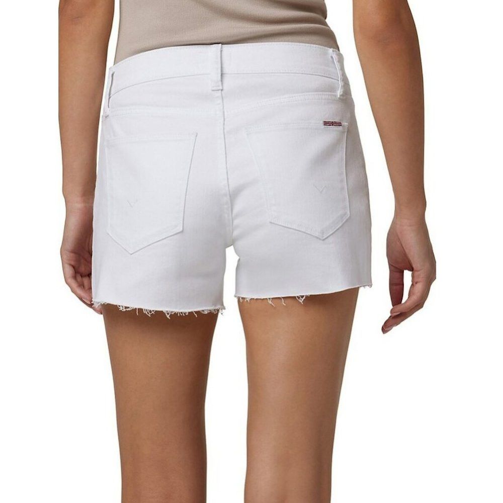 Hudson NWT New $145 Hudson White Gracie Mid-Rise Raw-Edge Shorts S Size 33" - 2 Thumbnail