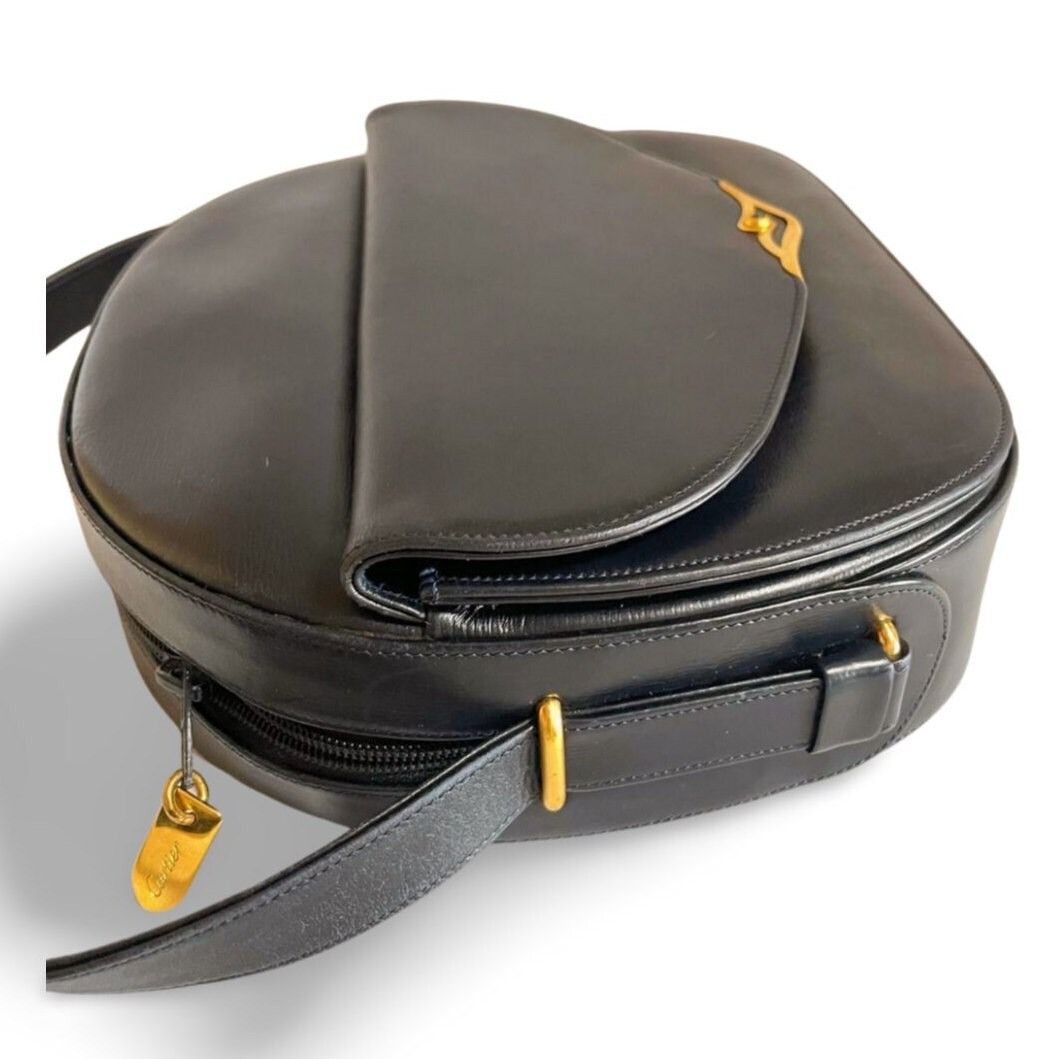 Cartier Vintage Cartier navy oval shape shoulder bag with blue stone Size ONE SIZE - 6 Thumbnail