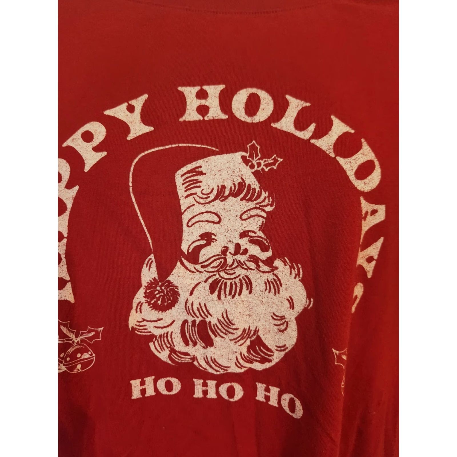 Vintage Sonoma Holiday Ho Ho Ho Santa Long Sleeve T Shirt 4X Plus Women Red Christmas Crew Neck Casual Sleeve Cotton Polyester Easy Care Tagless Vintage: No Size XXL / US 16-18 / IT 52-54 - 2 Thumbnail
