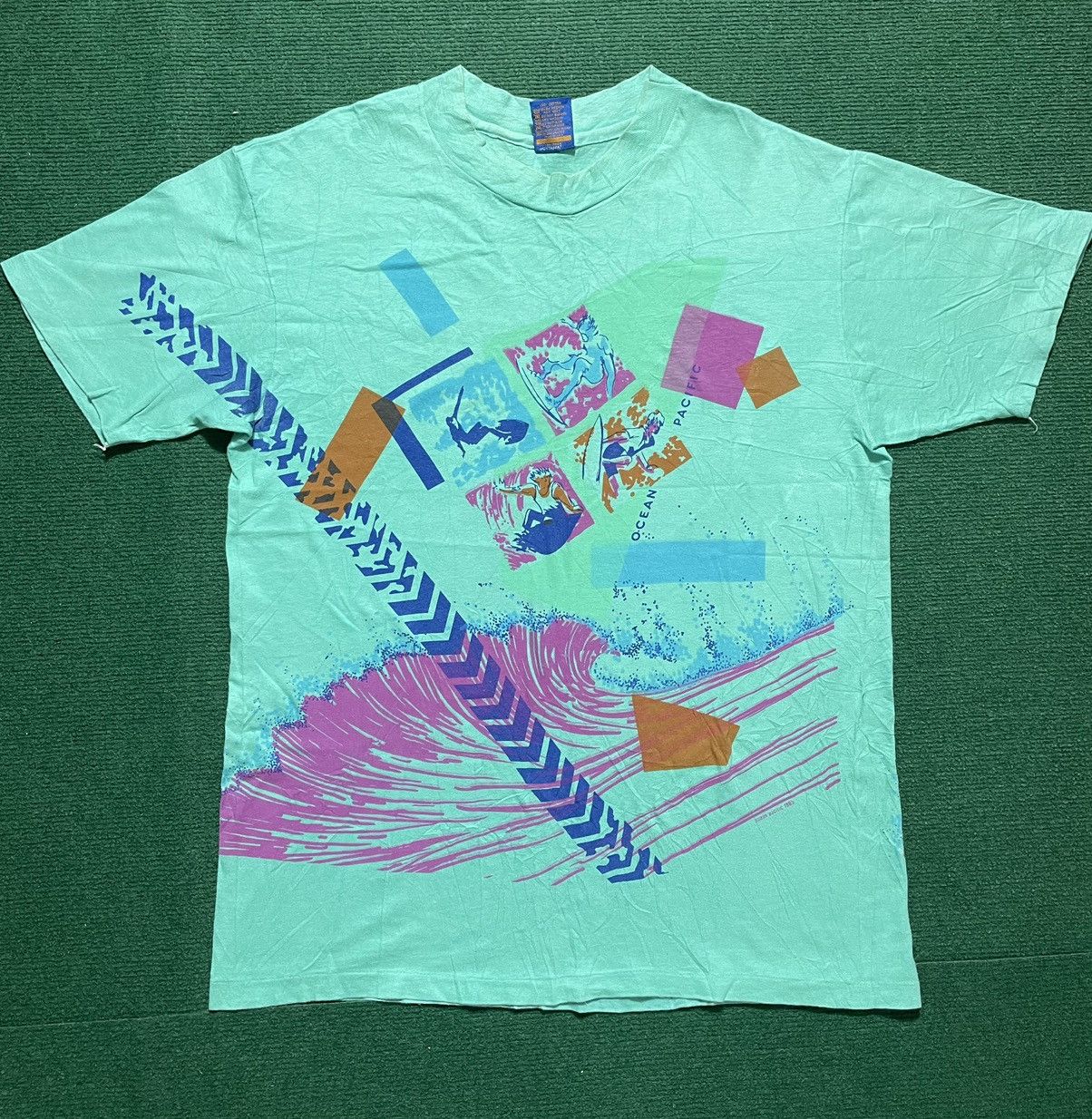 Ocean Pacific × Vintage Vintage 80s Ocean Pacific Surf Tee Size US M / EU 48-50 / 2 - 1 Thumbnail