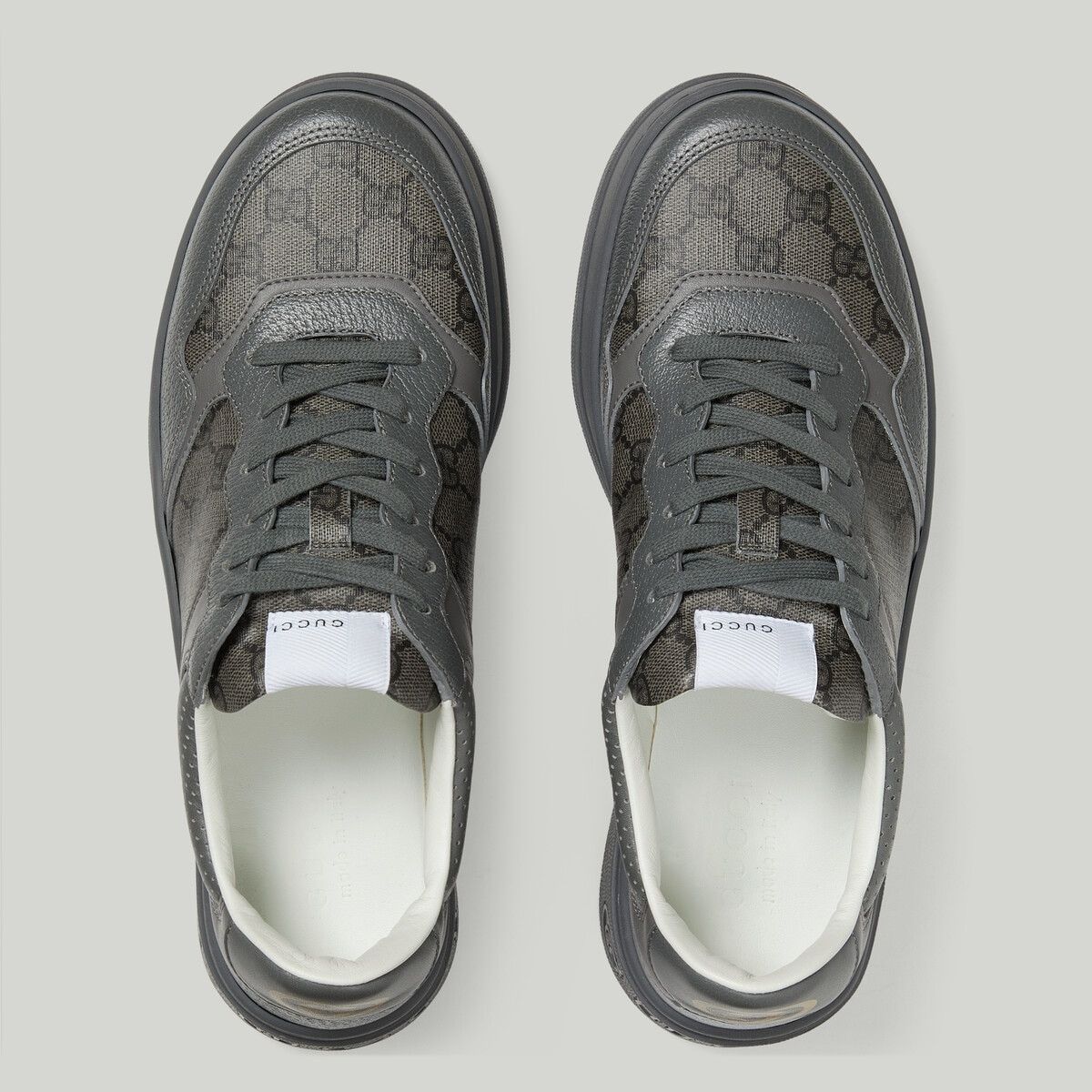 Gucci o1s1wg111025 Lace Up Sneakers in Grey Size US 12.5 / EU 45-46 - 4 Thumbnail