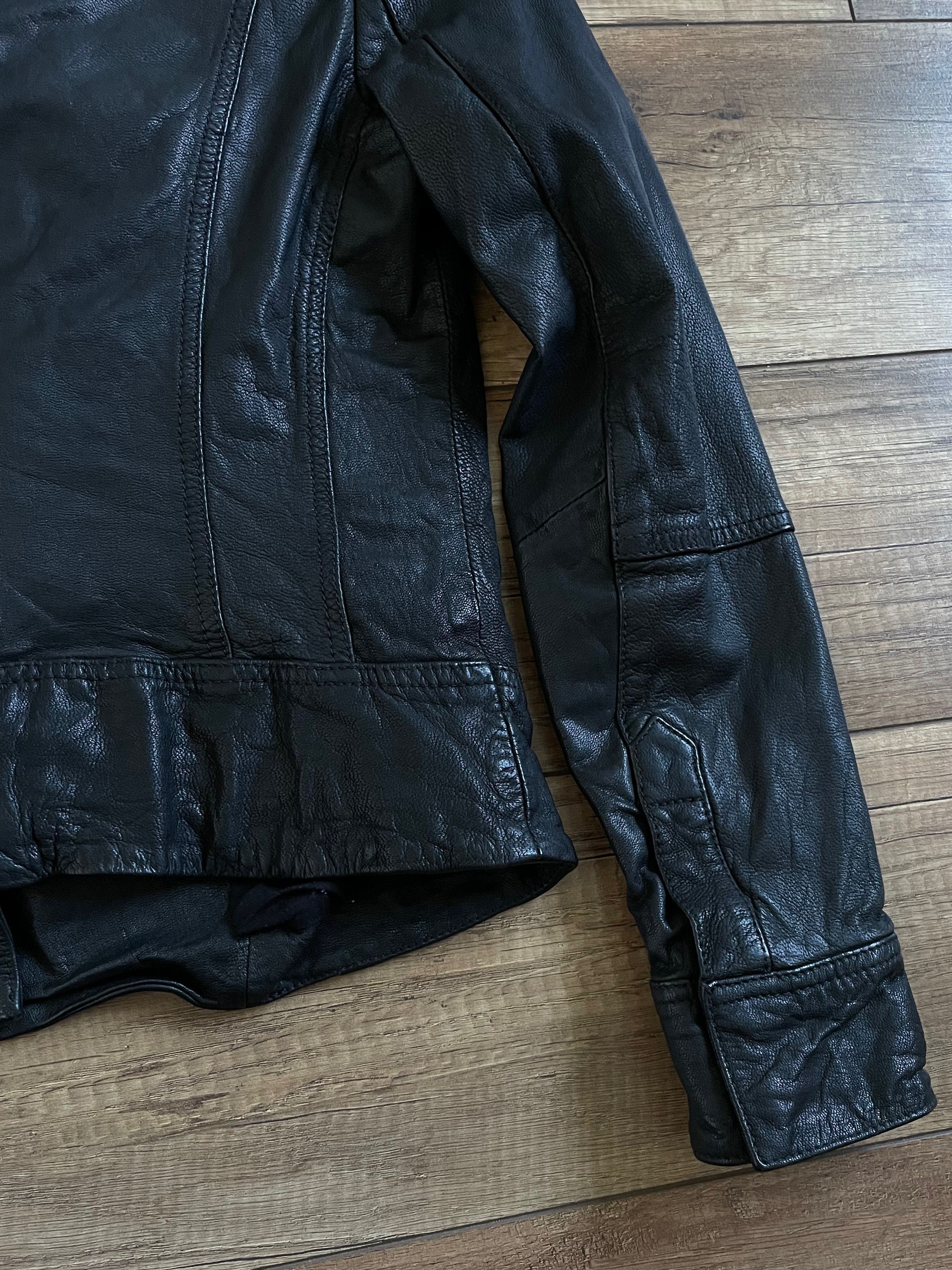 Allsaints AllSaints Black Belvedere Leather B 3 Bomber Style Jacket Size S / US 4 / IT 40 - 12 Thumbnail