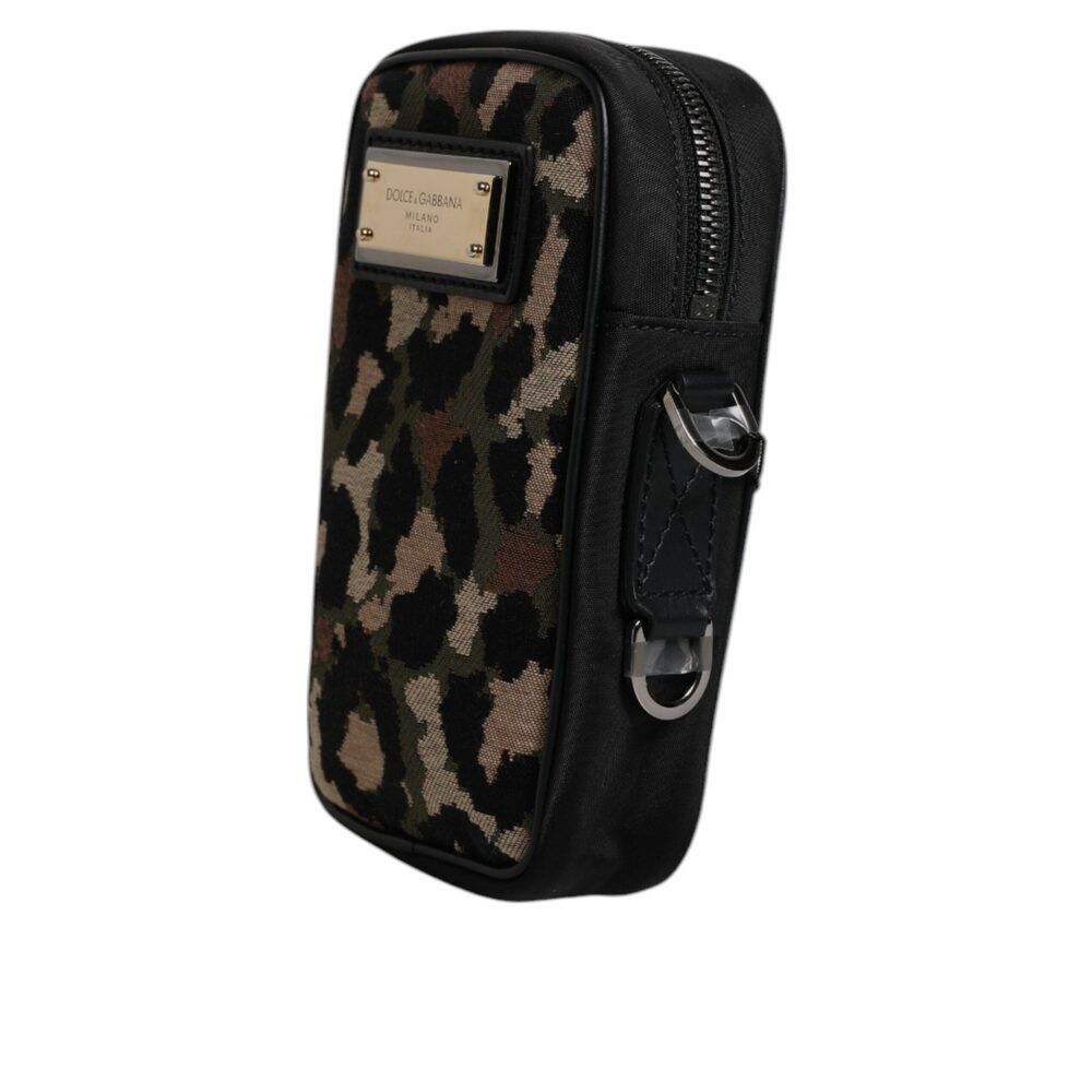 Dolce & Gabbana Dolce & Gabbana Multicolor Leopard Jacquard Logo Plaque Neck Size ONE SIZE - 3 Thumbnail