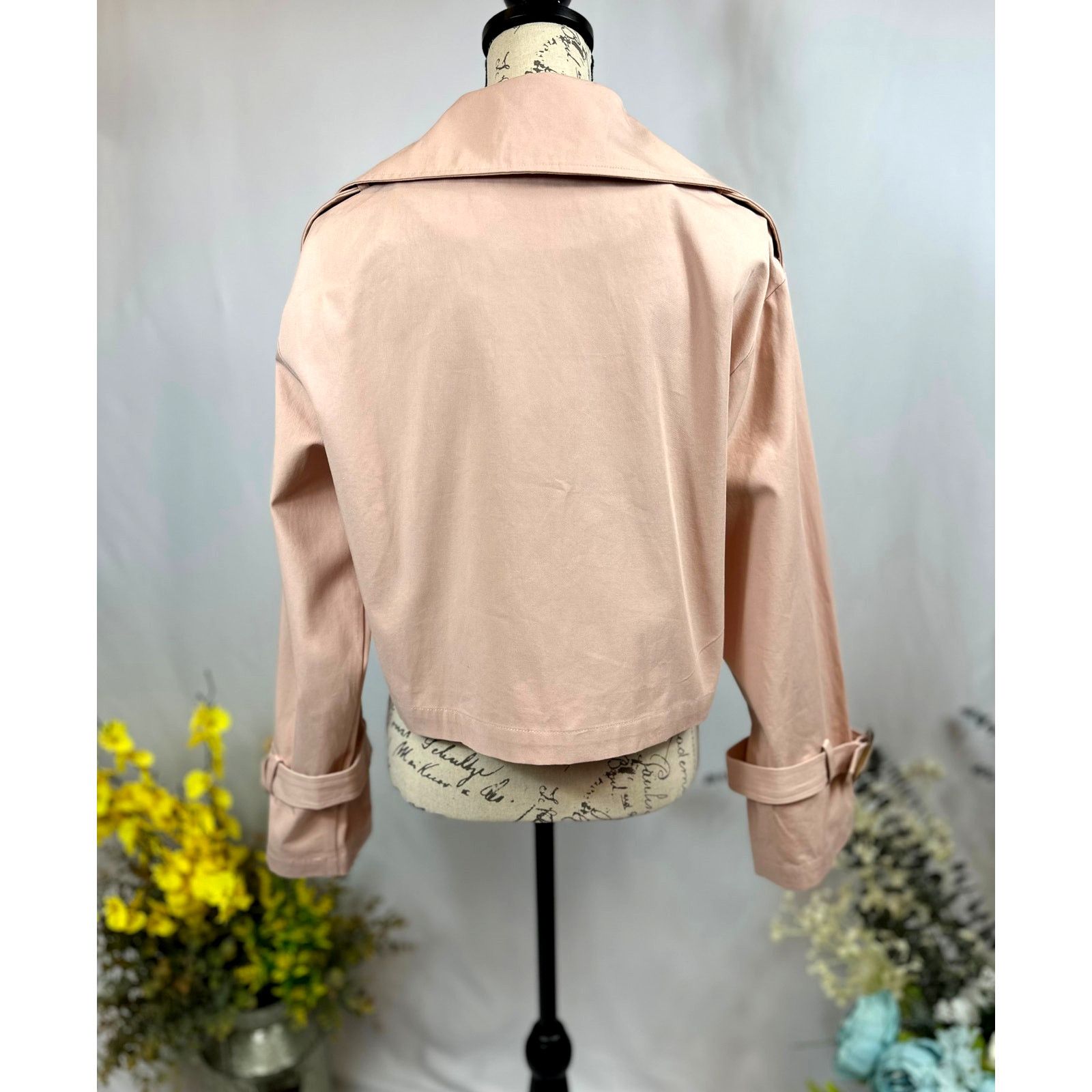 Other Elodie Eleanor Cropped Buckle Cuff Trench Coat Baby Pink M Size M / US 6-8 / IT 42-44 - 9 Thumbnail