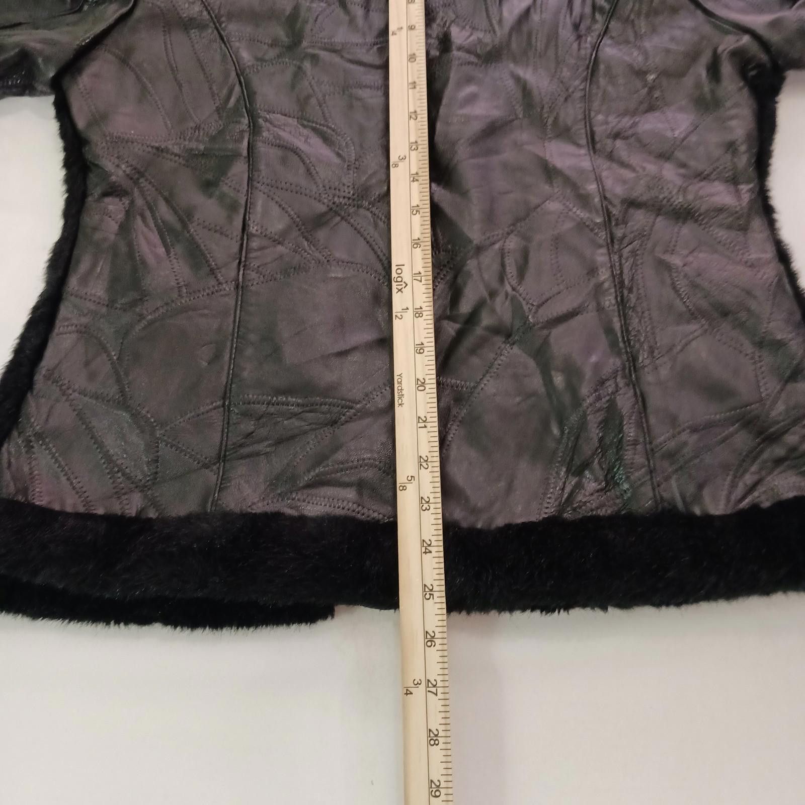 Designer Lady Italian Stone Design Genuine Leather Full Zip Jacket M Size M / US 6-8 / IT 42-44 - 7 Thumbnail