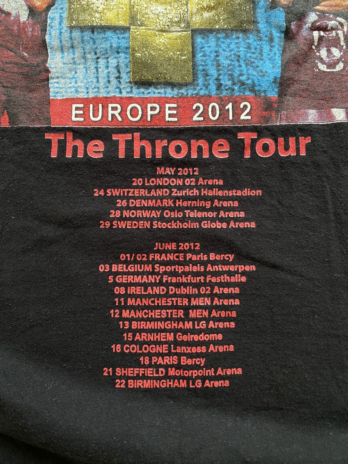 Jay-Z Jay Z & Kanye West Watch The Throne 2012 Europe Tour Shirt Size US M / EU 48-50 / 2 - 9 Thumbnail