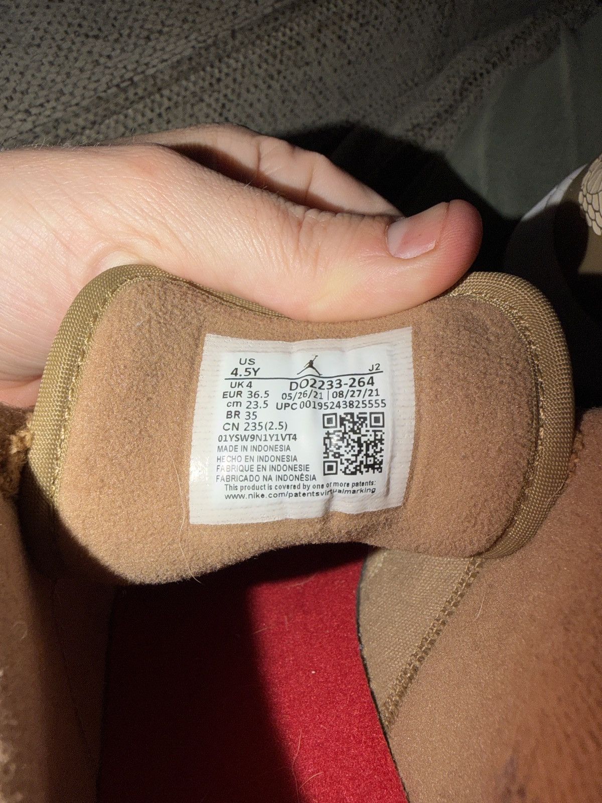 Jordan Brand Air Jordan 1 Low GS ‘Teddy Bear’ - Size 4.5Y - Used Size US 4.5 / IT 34.5 - 8 Thumbnail