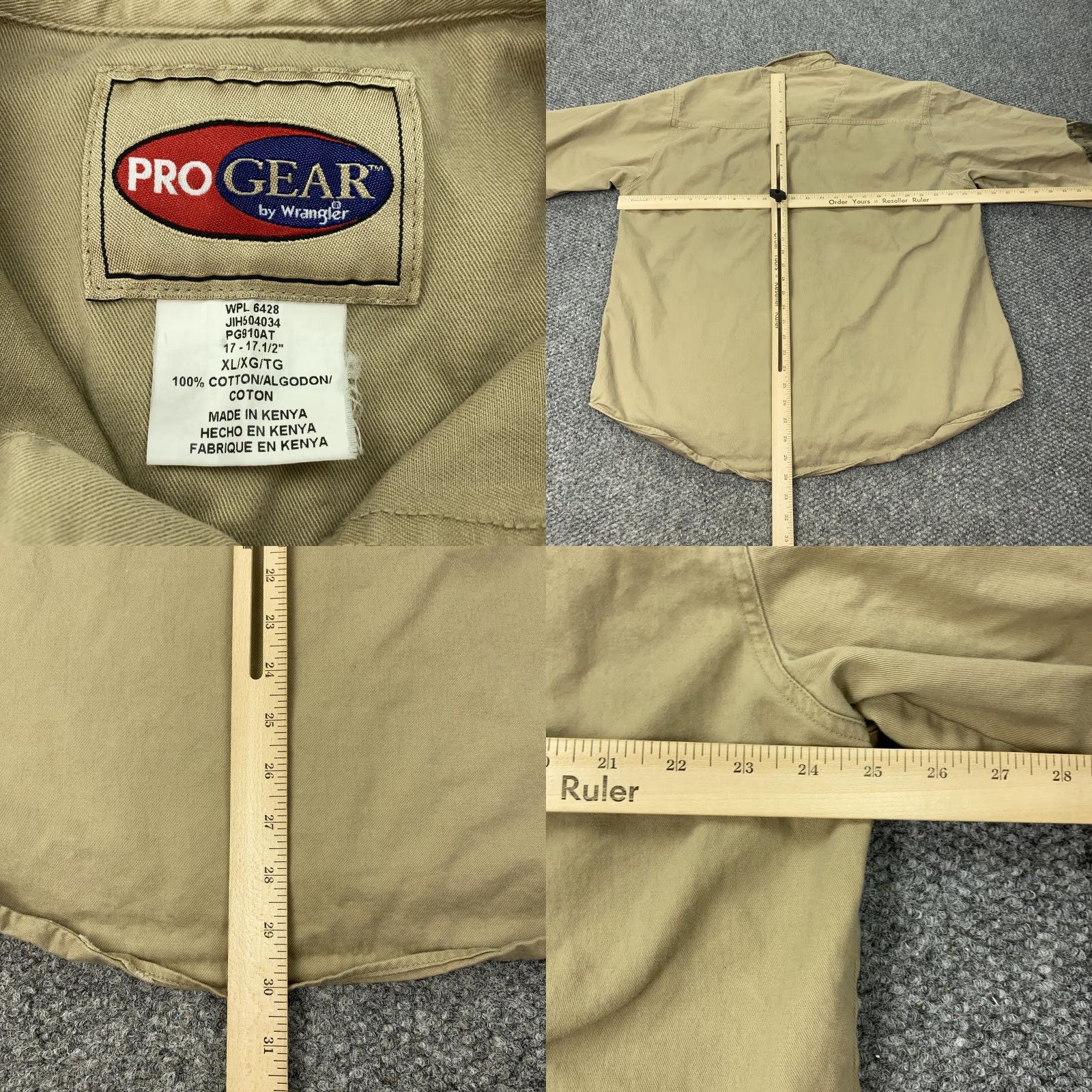 Wrangler Wrangler ProGear Hunting Shirt Mens XL Camouflage Canvas Long Sleeve Outdoor Workwear Size US XL / EU 56 / 4 - 8 Thumbnail