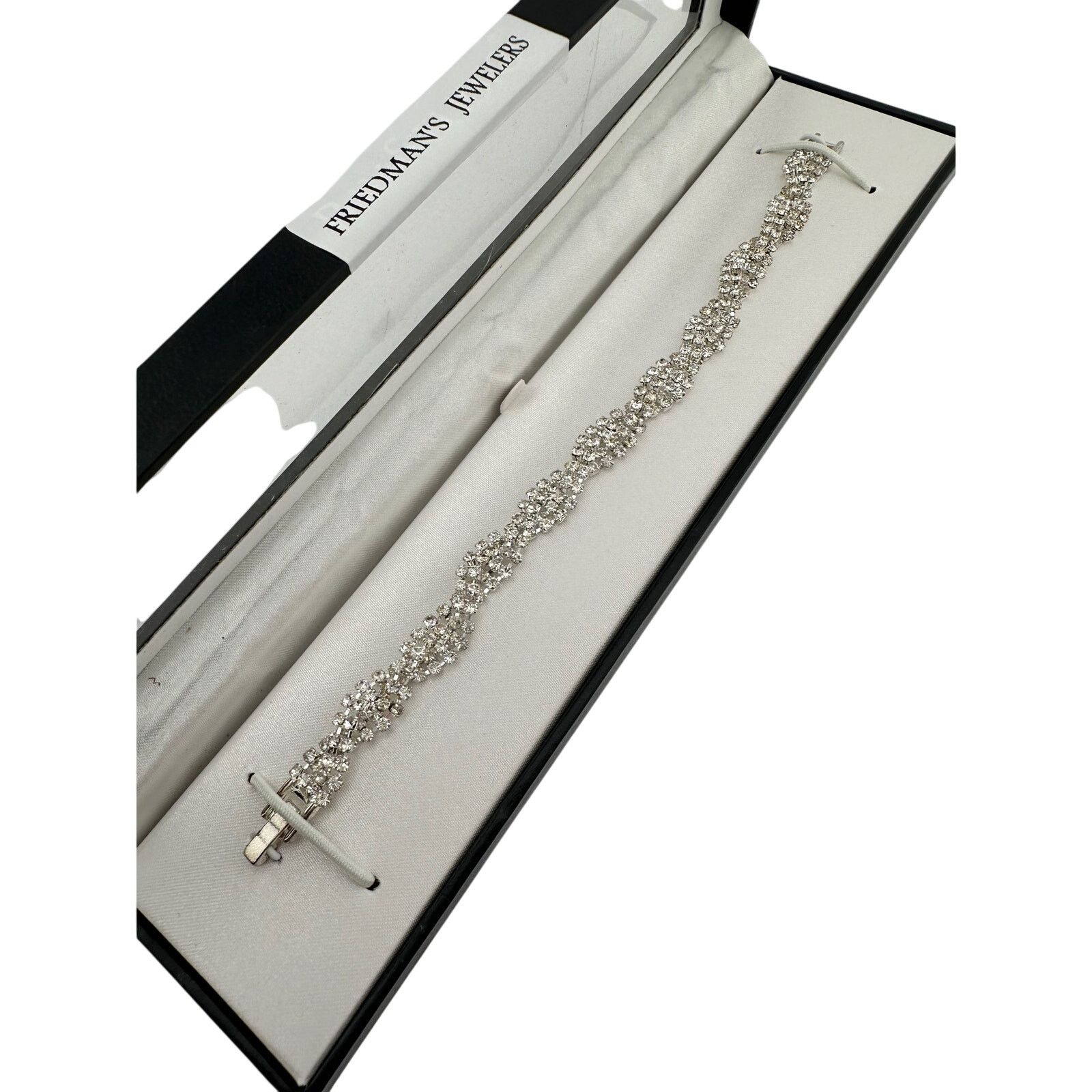 Other Friedman Jewelers Shimmering White Crystal Bracelet In Box Size ONE SIZE - 4 Thumbnail