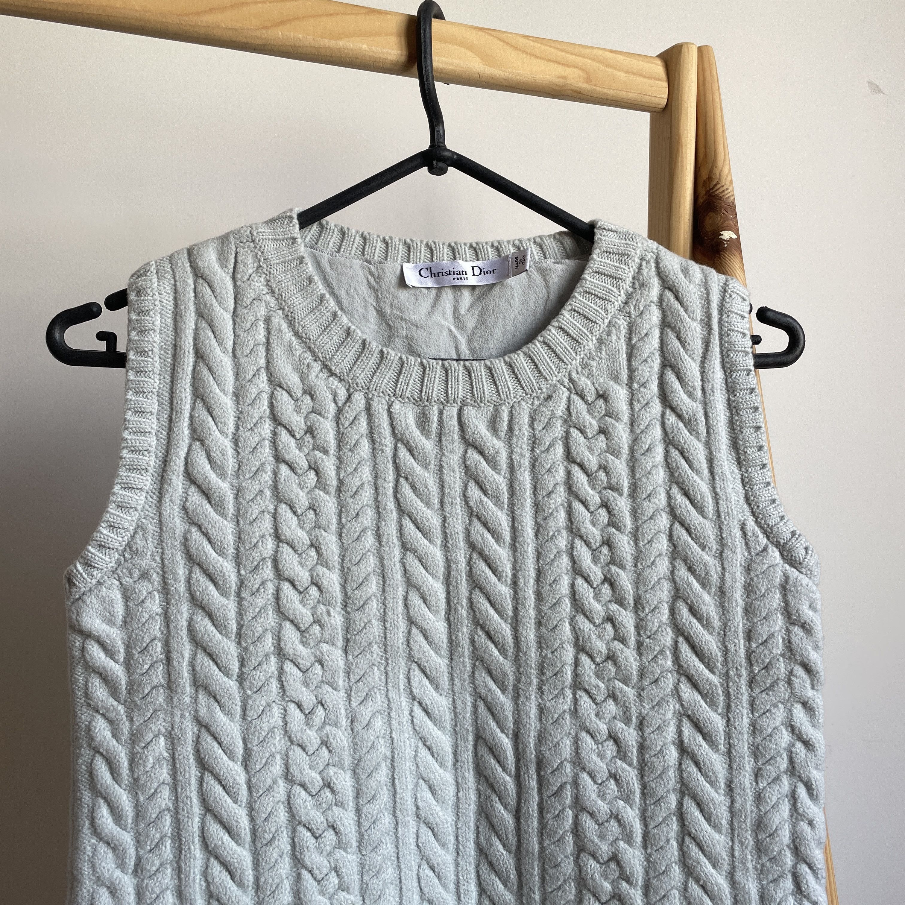 Dior Christian Dior Womens Layered Cable Knit Sleeveless Sweater Size M / US 6-8 / IT 42-44 - 3 Thumbnail