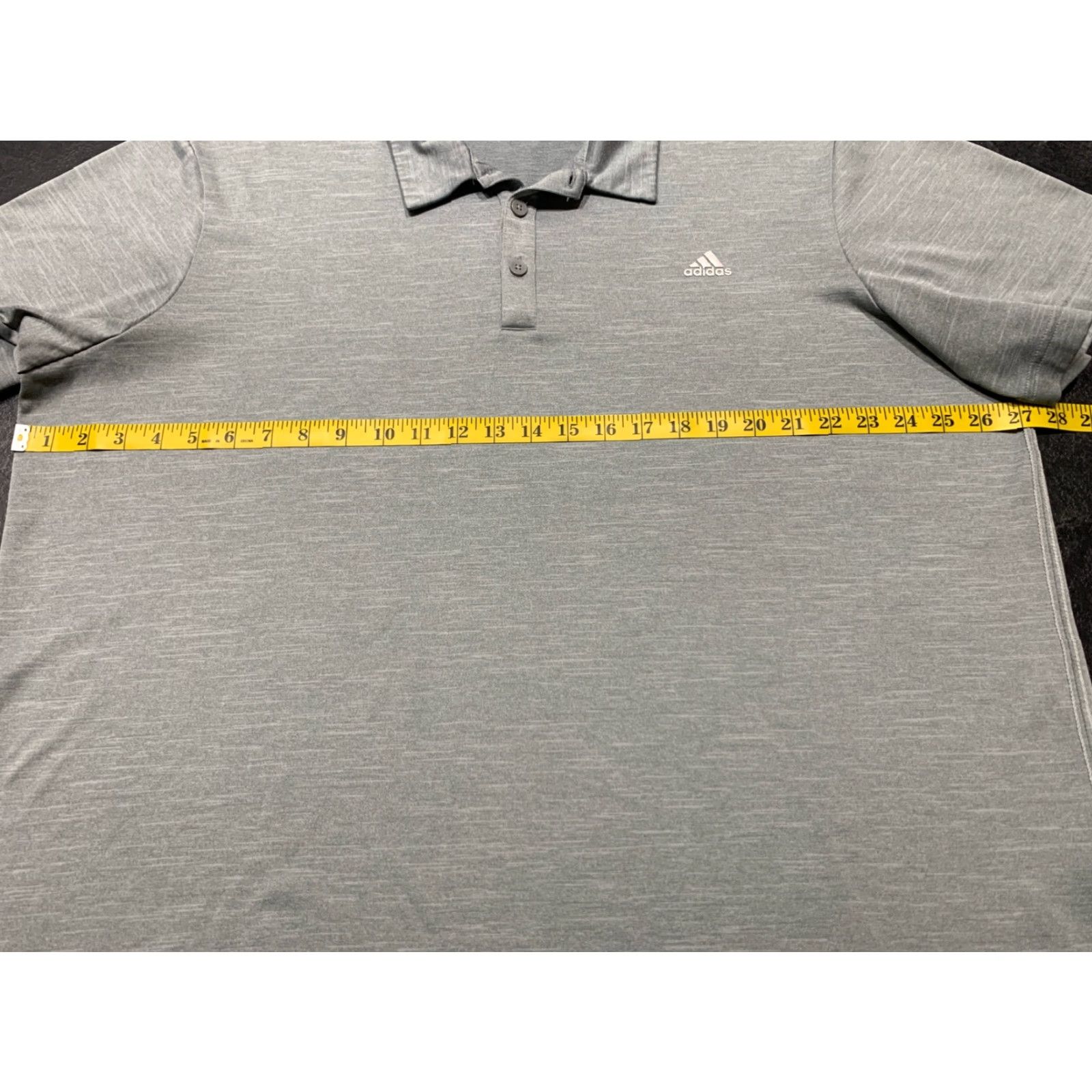 Adidas ADIDAS Men's 2XL Short Sleeve Golf Polo Shirt Gray Solid Regular Fit Size US XXL / EU 58 / 5 - 6 Thumbnail