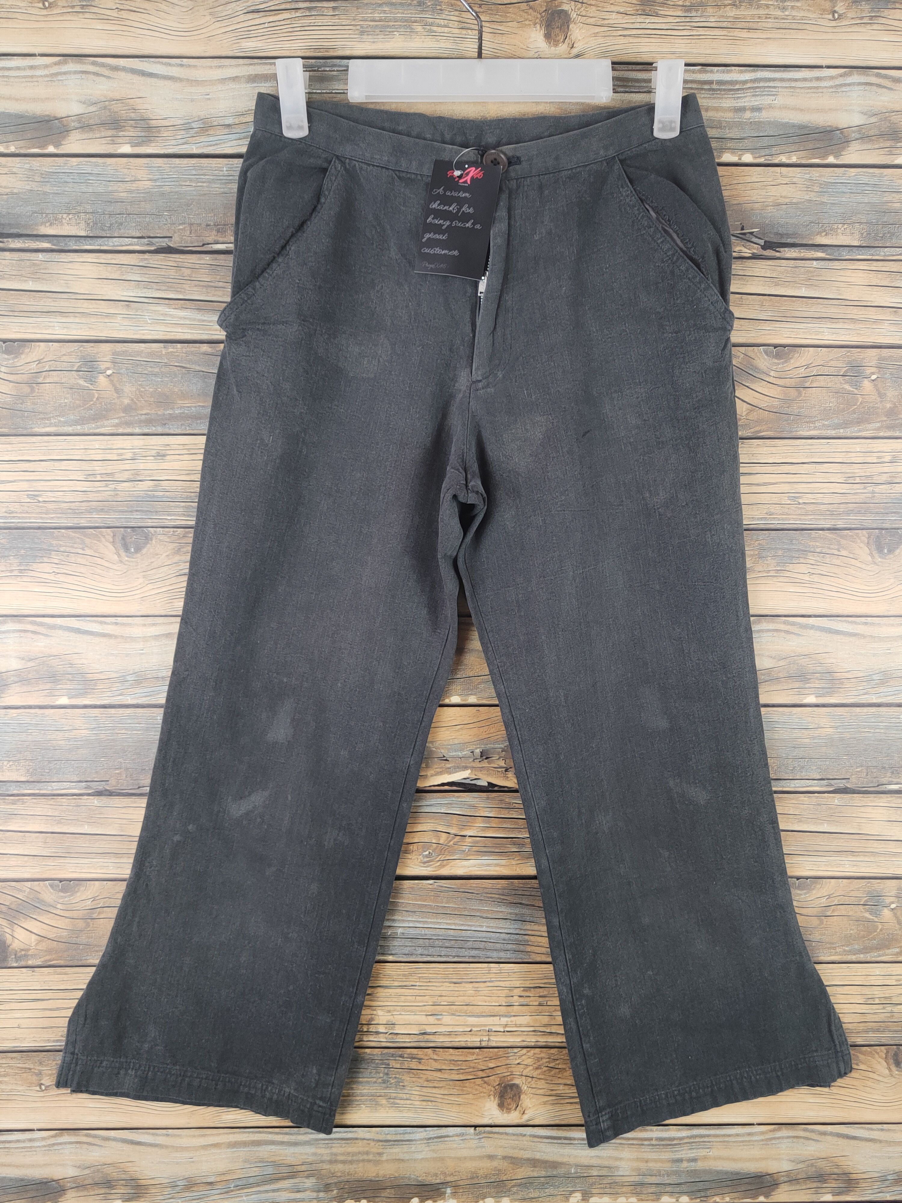 DL Y's bis Limi Black Faded Casual Pants #46-051