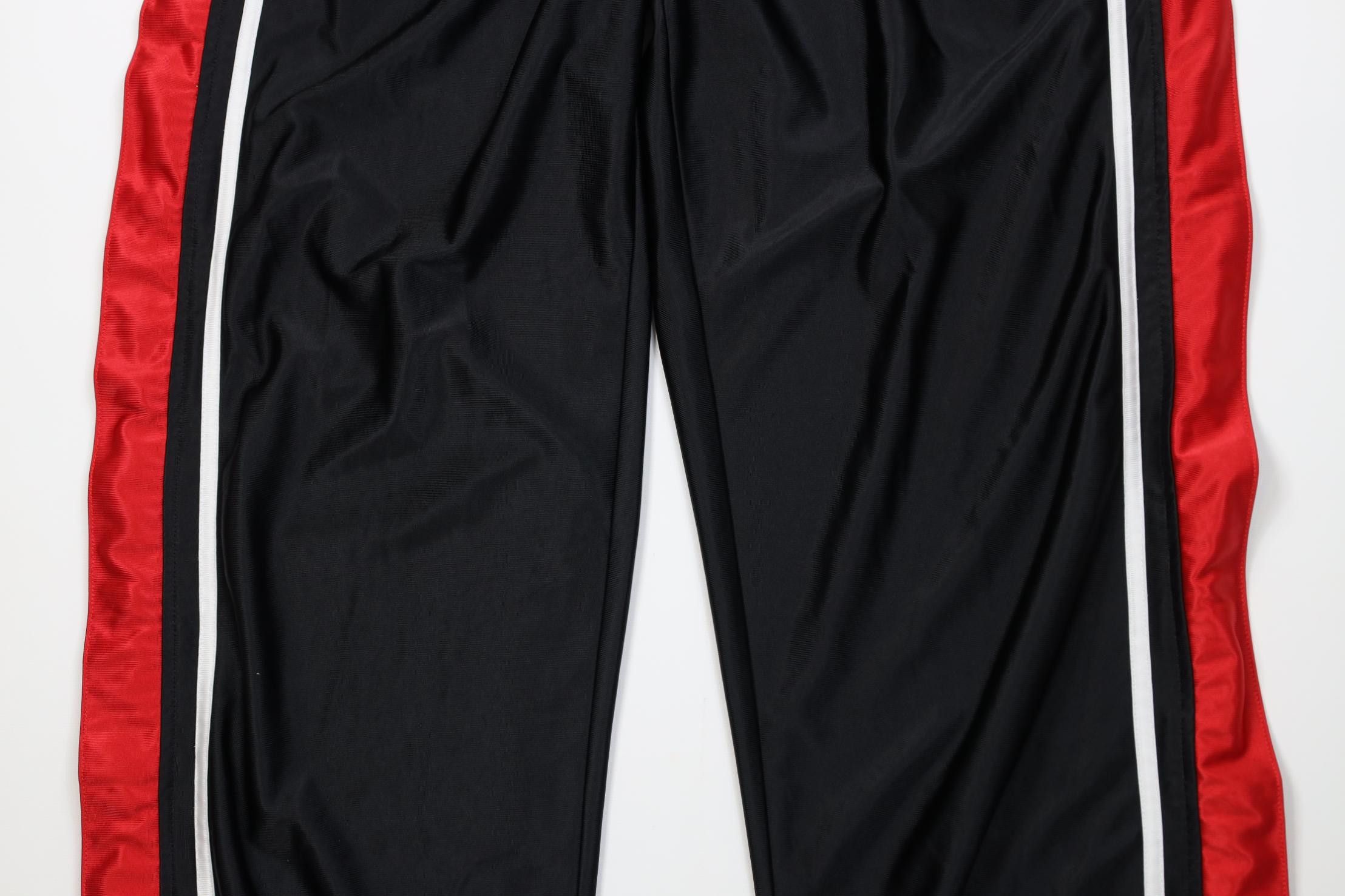 Starter Vintage 90s Y2K Starter Wide Leg Tearaway Pants Black Red Size US 36 / EU 52 - 3 Thumbnail