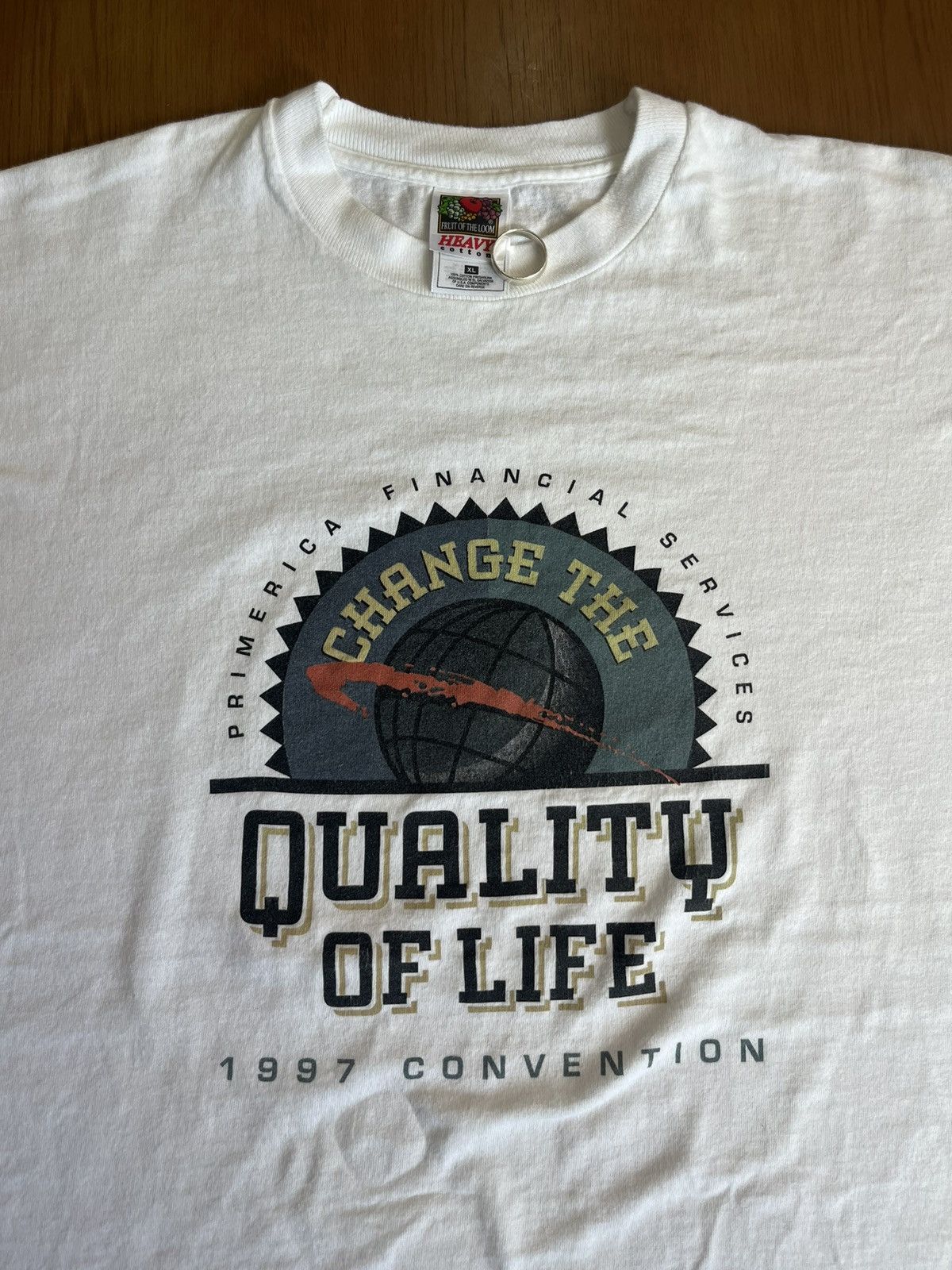 Arts & Science Vtg Change The Quality of lifePrime rica Financial Services Size US XL / EU 56 / 4 - 5 Thumbnail